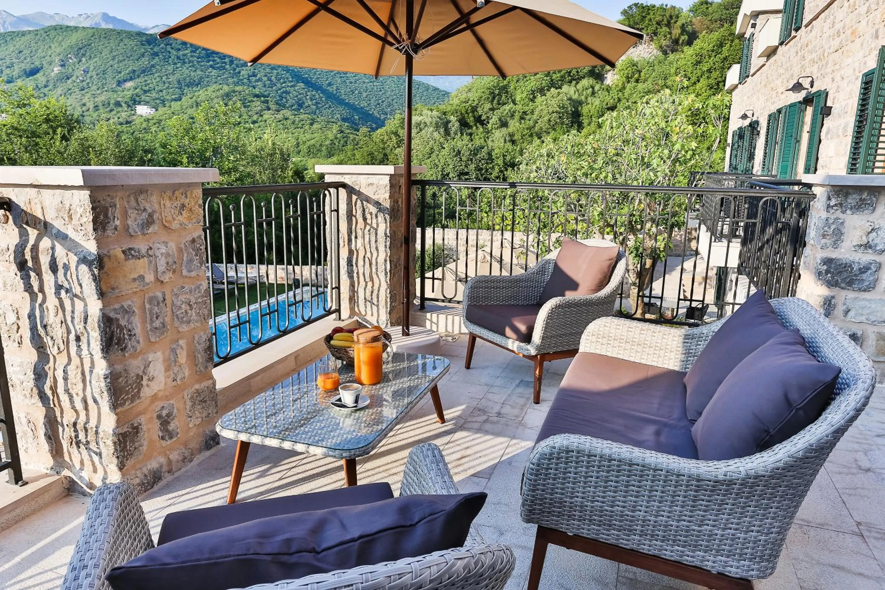 Balcony/Terrace in Boutique hotel Ruzmarin SPA & Garden by Aycon