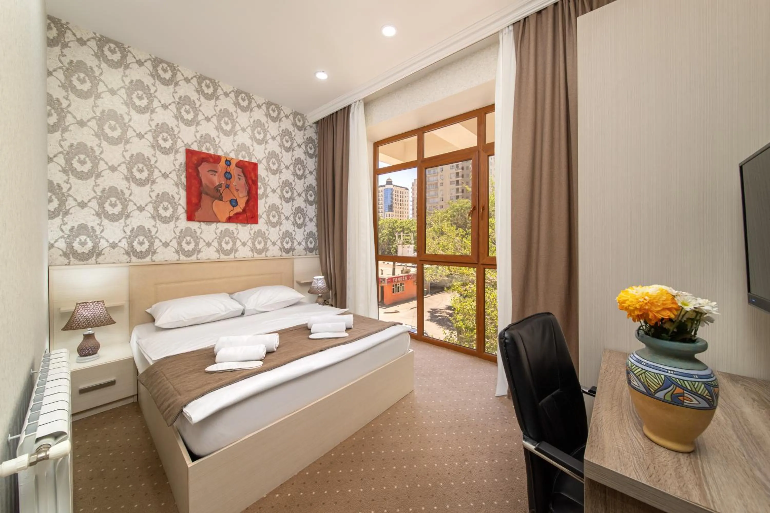 Bed in Amea Baku Hotel