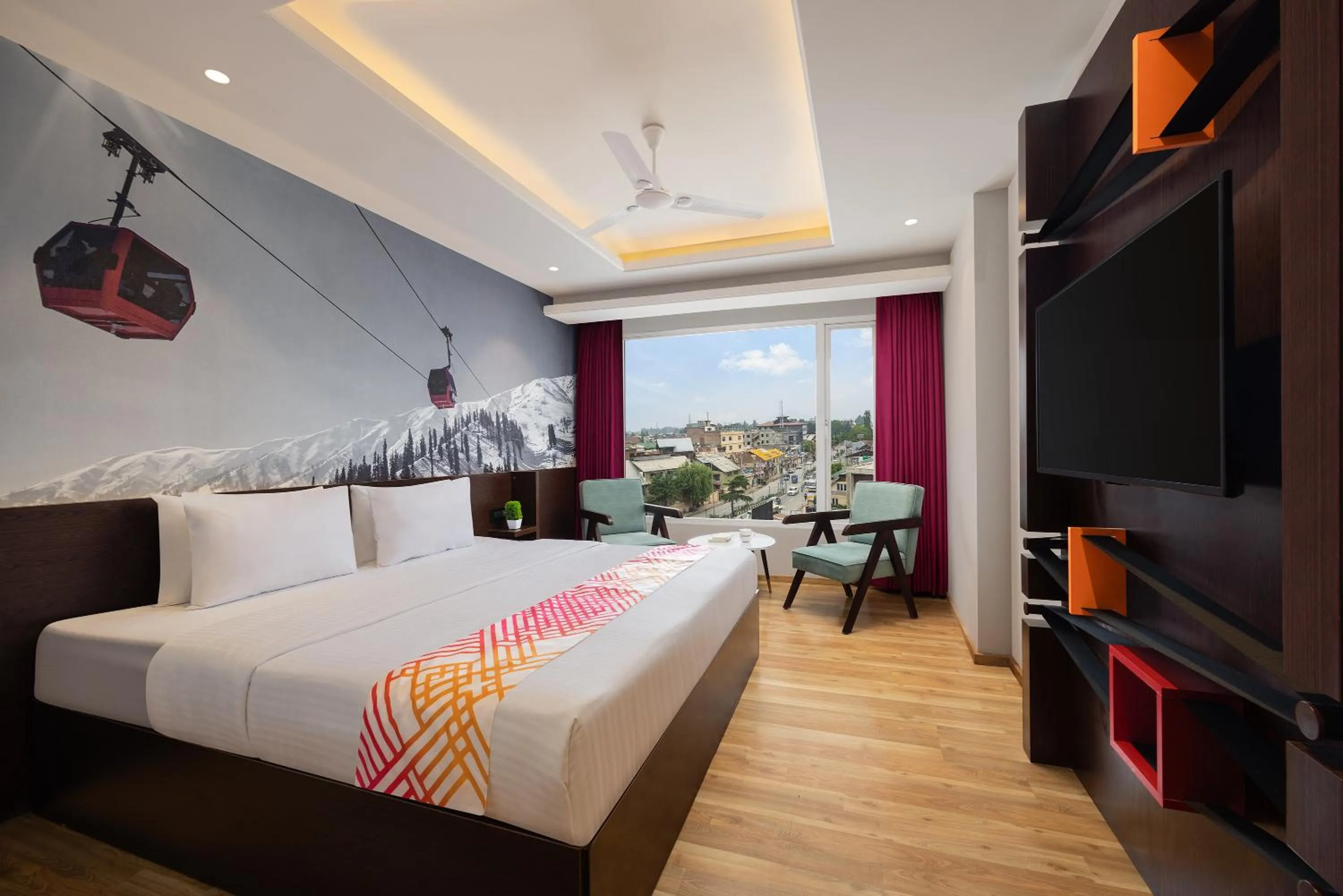 Bedroom in Ginger Srinagar Barzulla Near Srinagar Airport