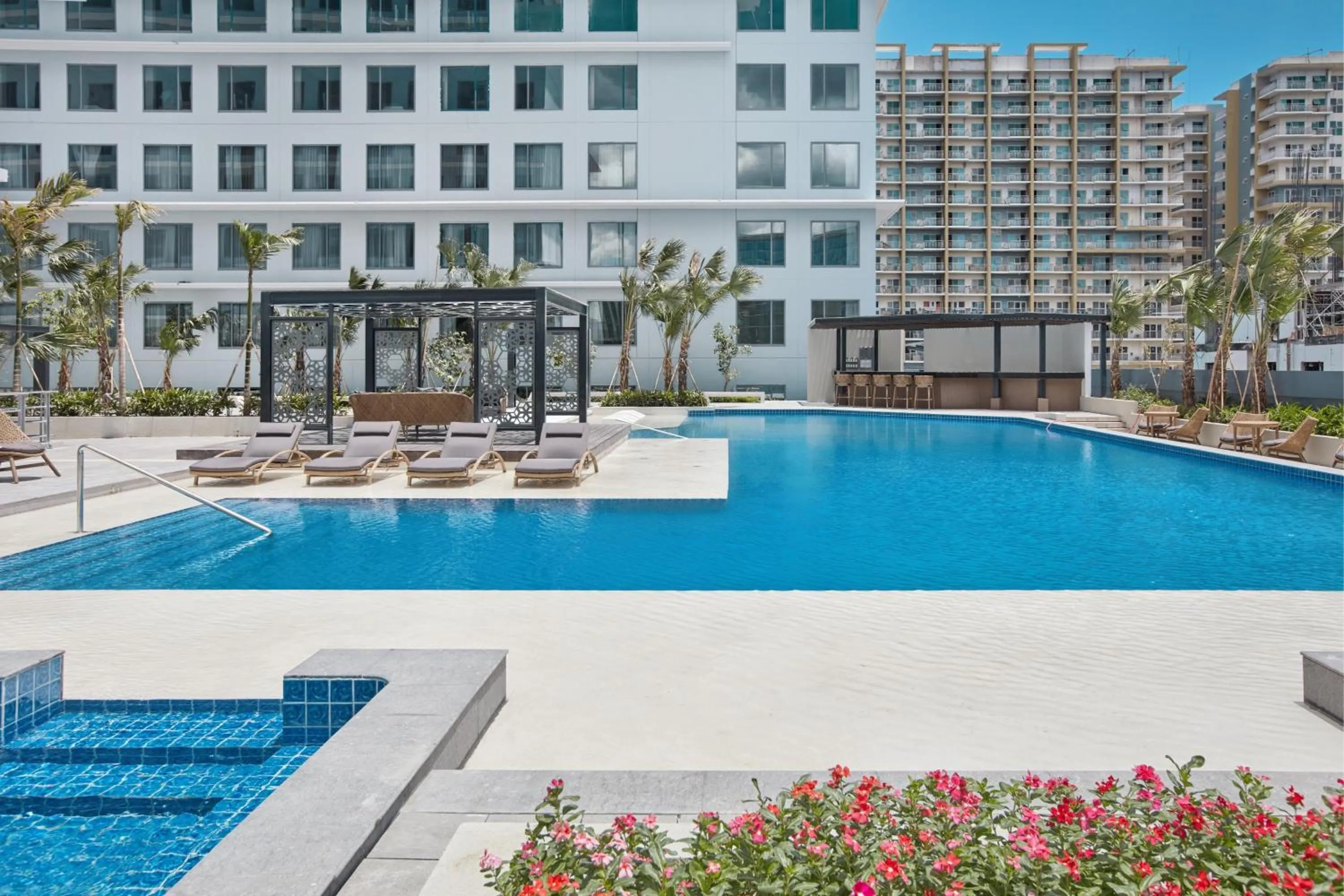 Pool view in Grand Westside Manila Bay