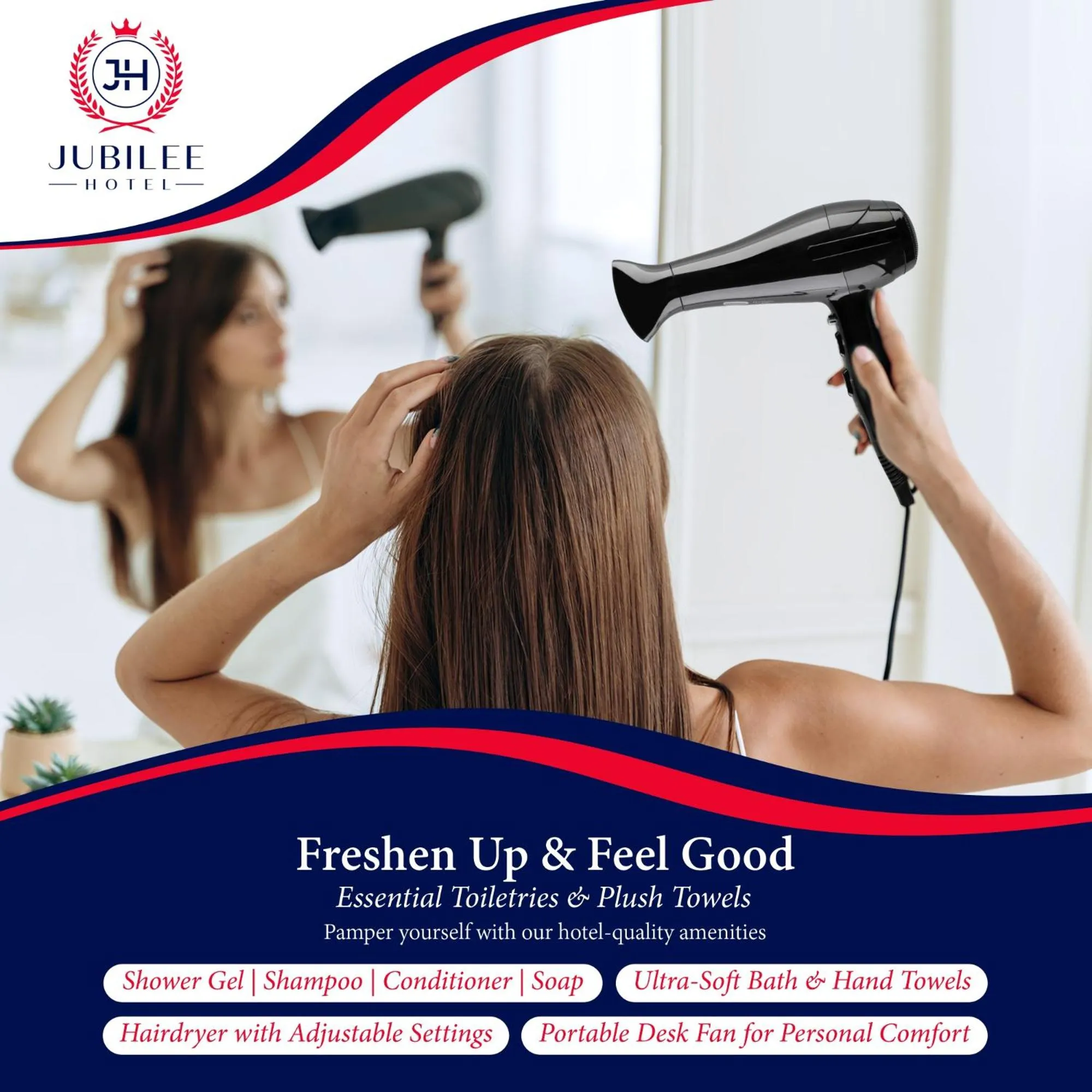 hair dryier in Jubilee Hotel Victoria