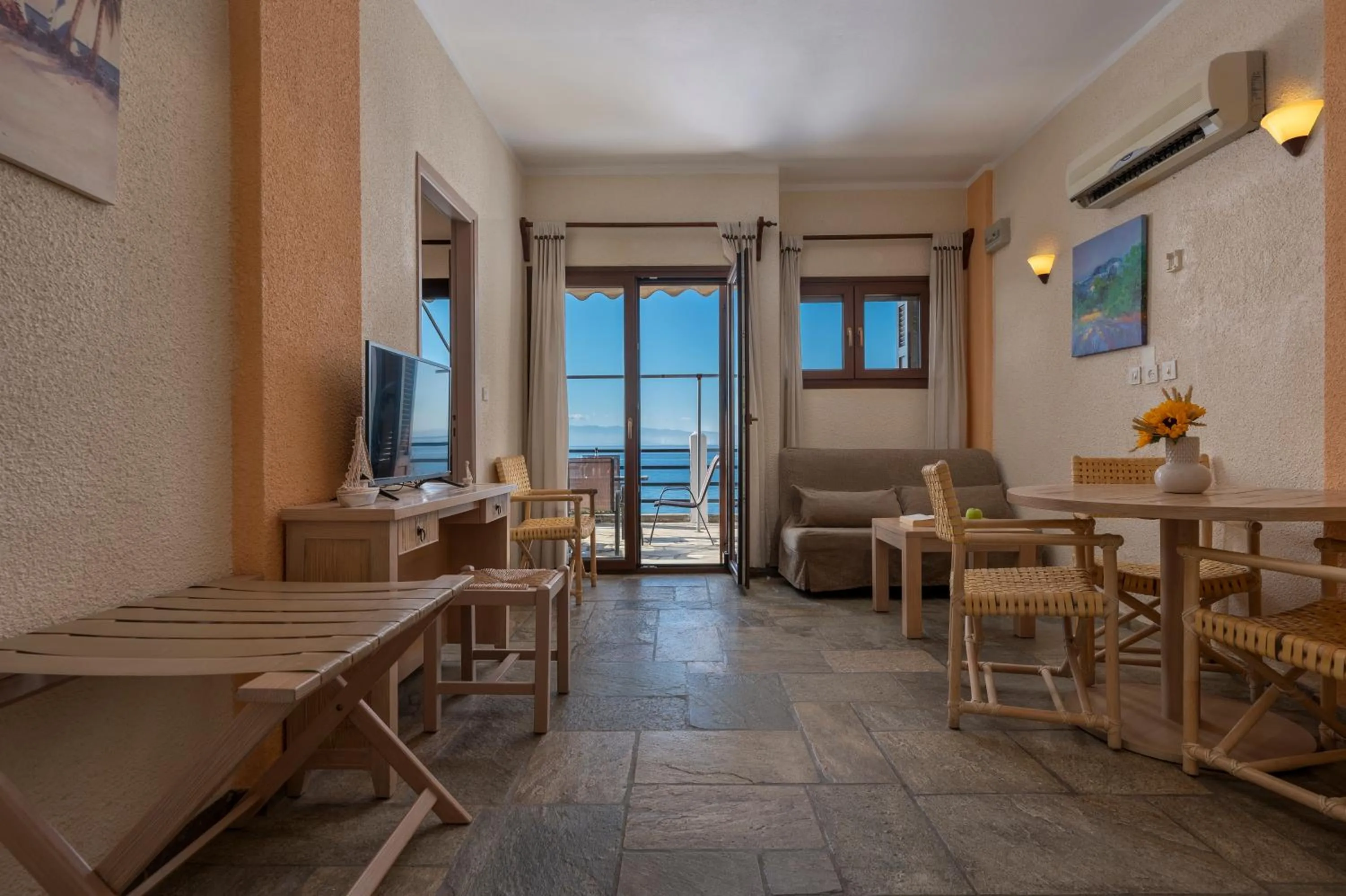 Seating area in Agnanti Hotel Apartments