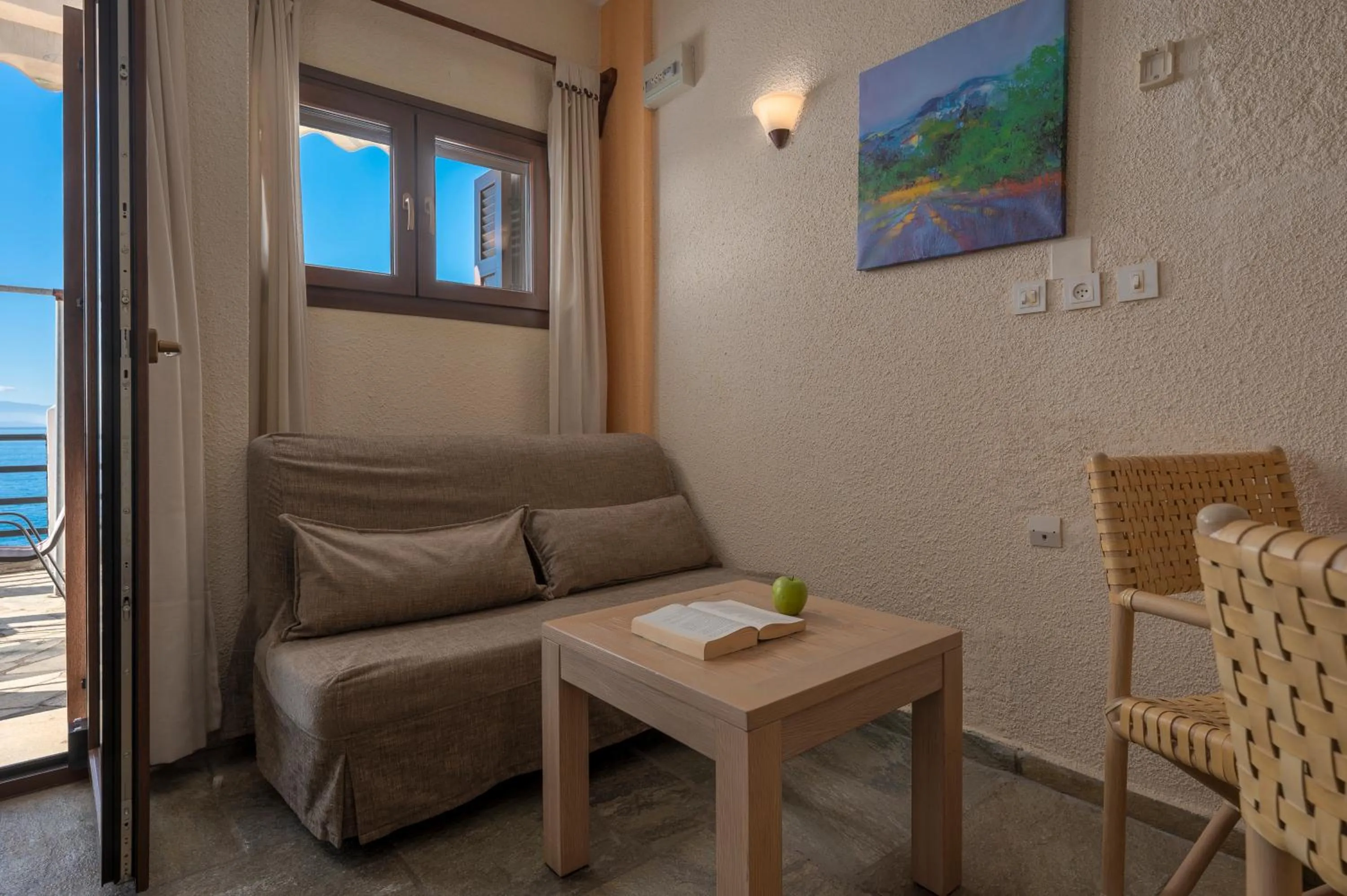 Seating area in Agnanti Hotel Apartments