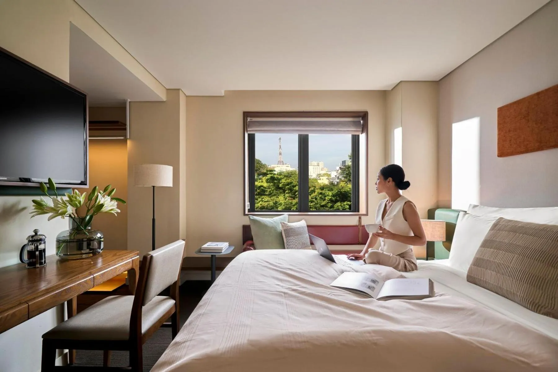 Photo of the whole room, Bed in Signature by M Village Thợ Nhuộm