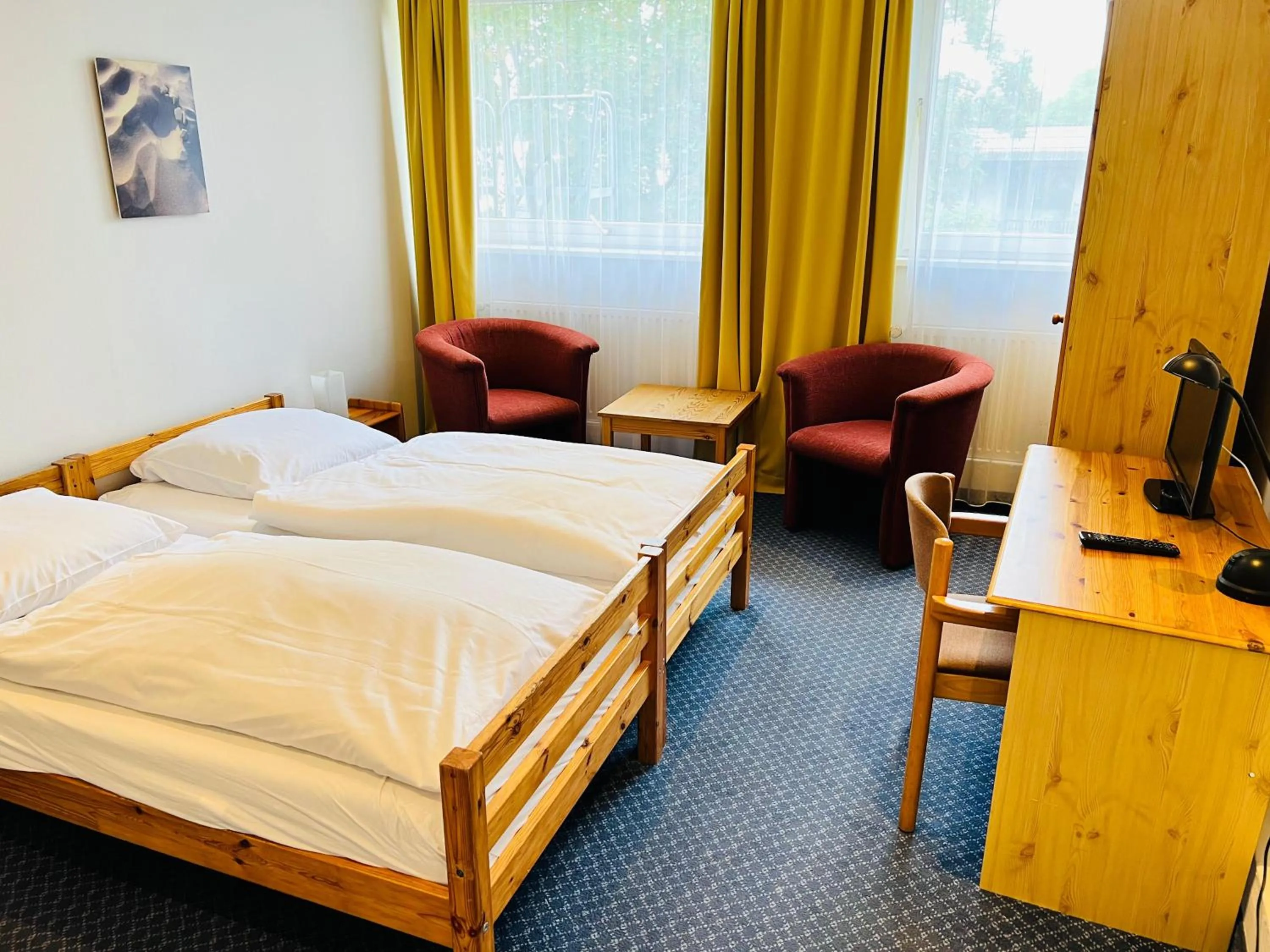 Bed in City Apartment Hotel Hamburg