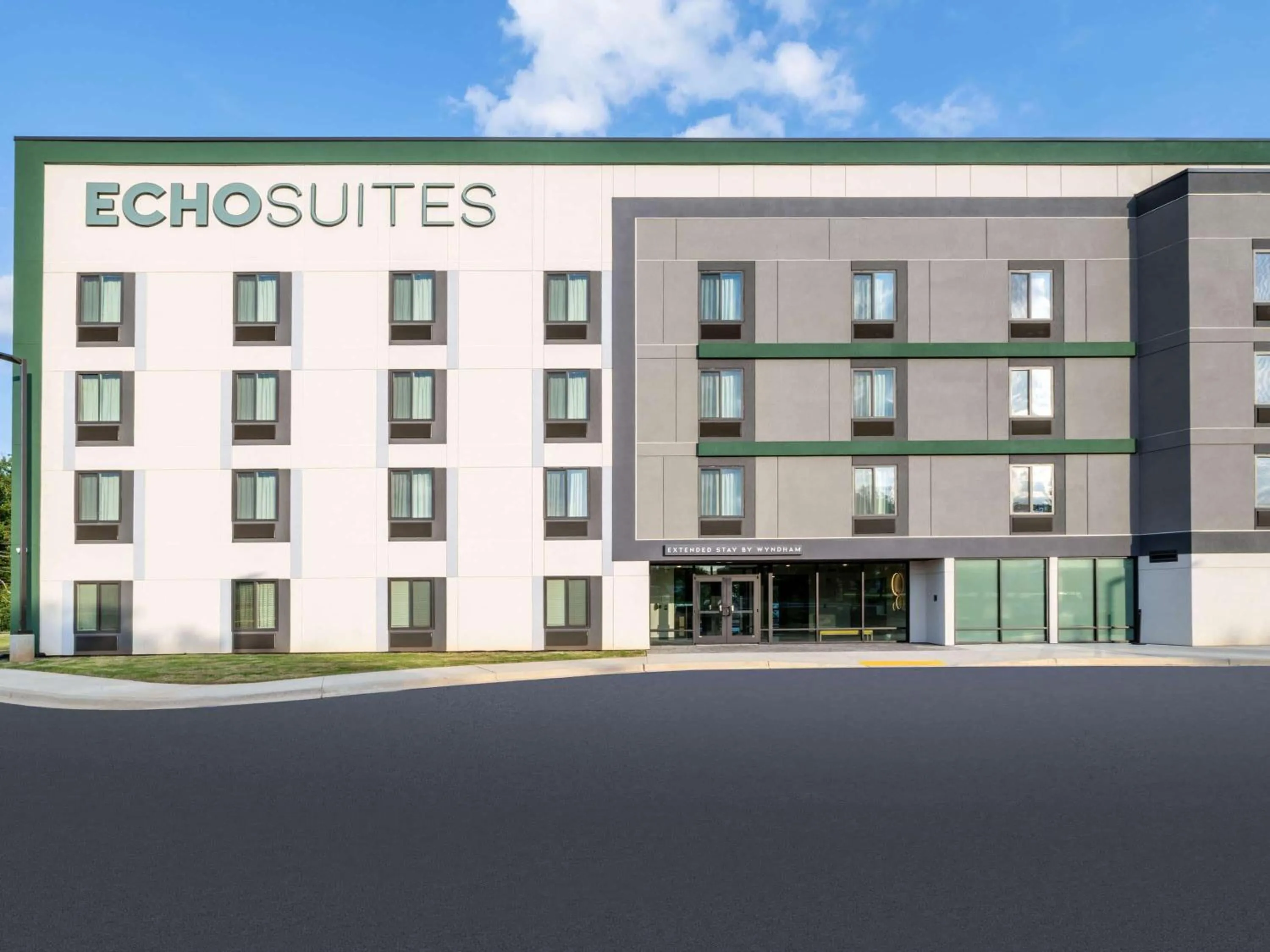 Property building in ECHO Suites Extended Stay by Wyndham Spartanburg
