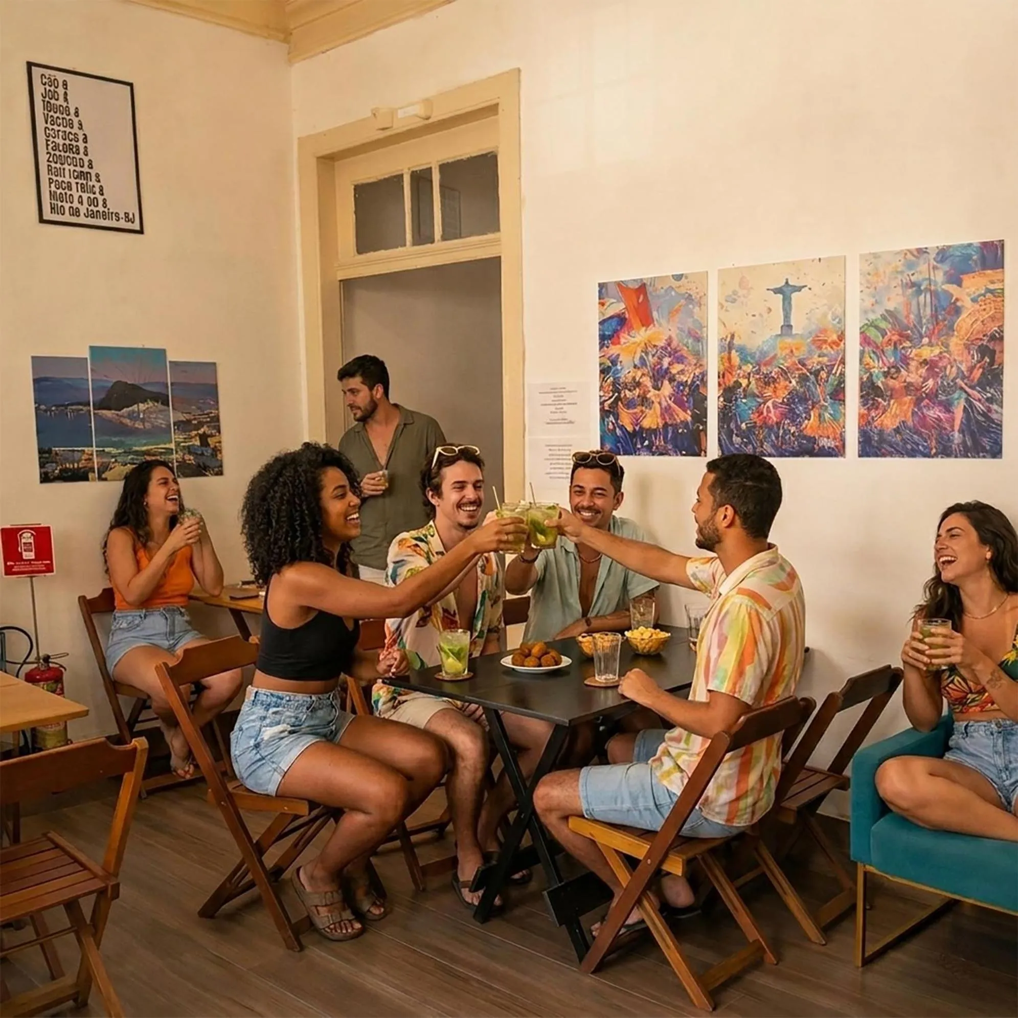 Communal lounge/ TV room in Rio Vibes Hostel - Hostel na Glória, AC, Social Vibe & Near Lapa