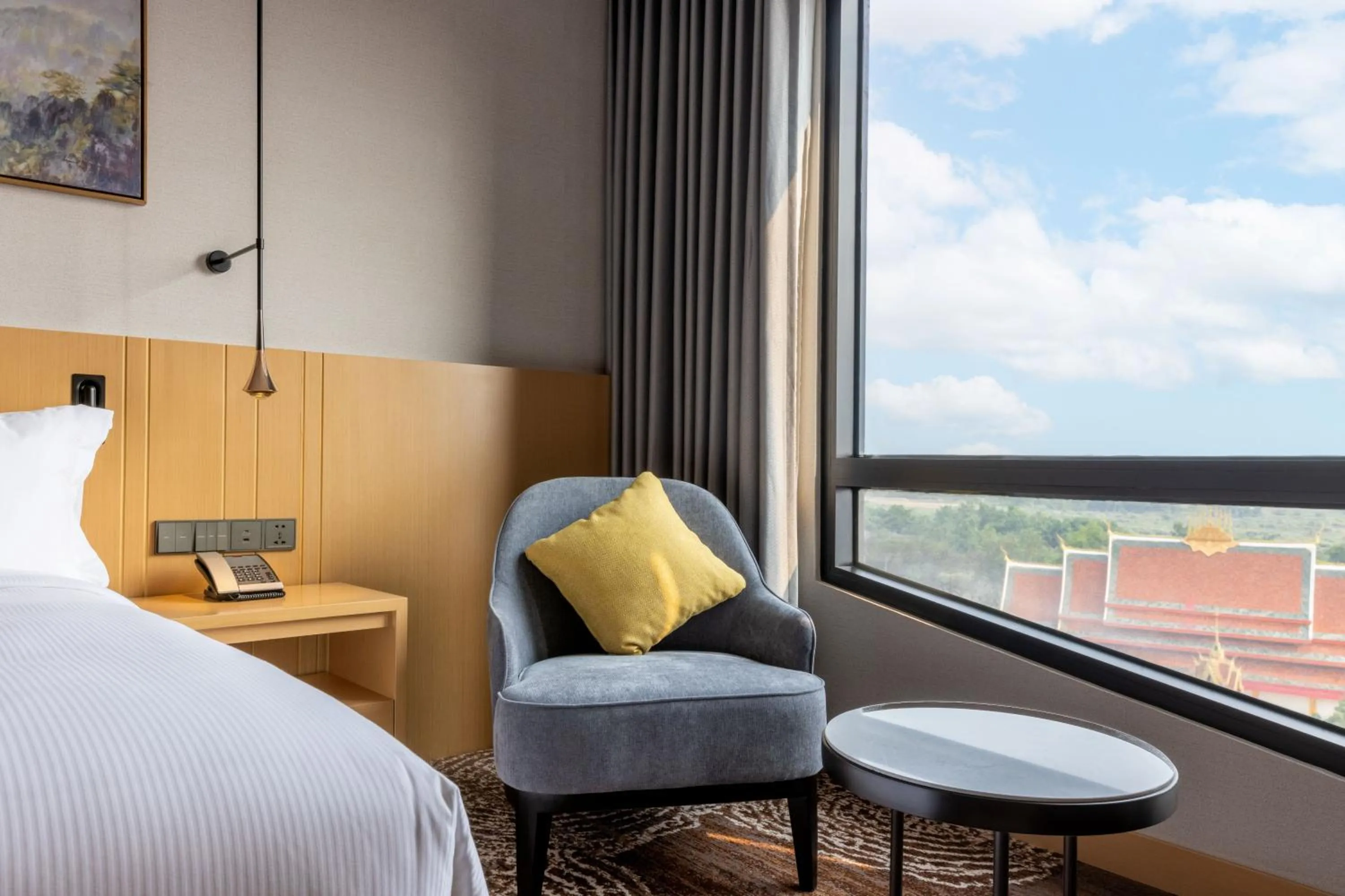 River view, Bed in DoubleTree by Hilton Vientiane