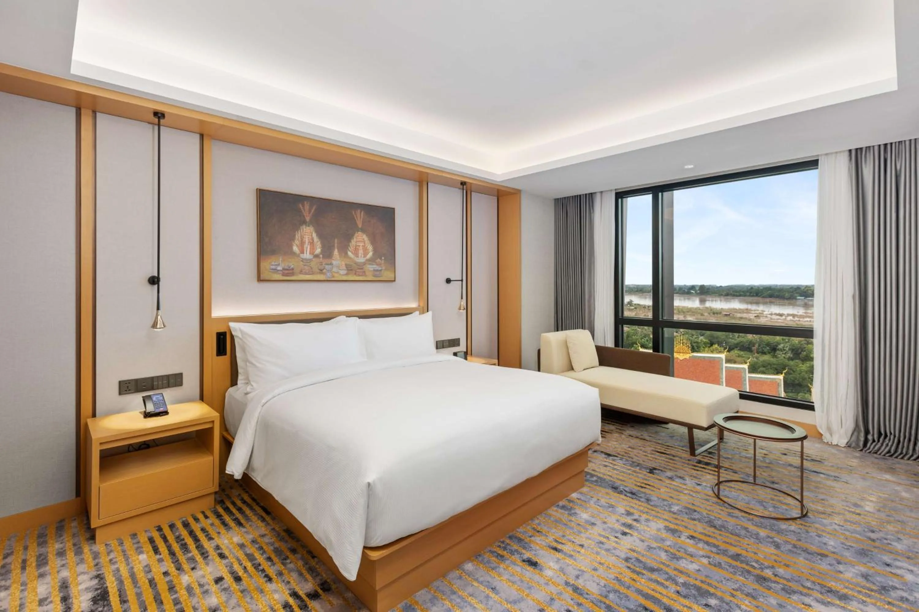 Bed in DoubleTree by Hilton Vientiane