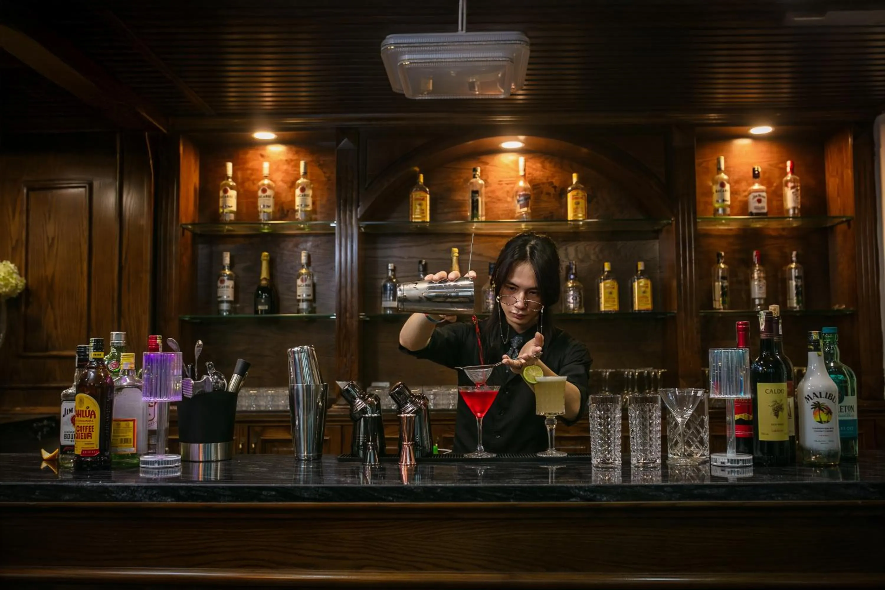 Lounge or bar in TrangTrang Luxury Hotel