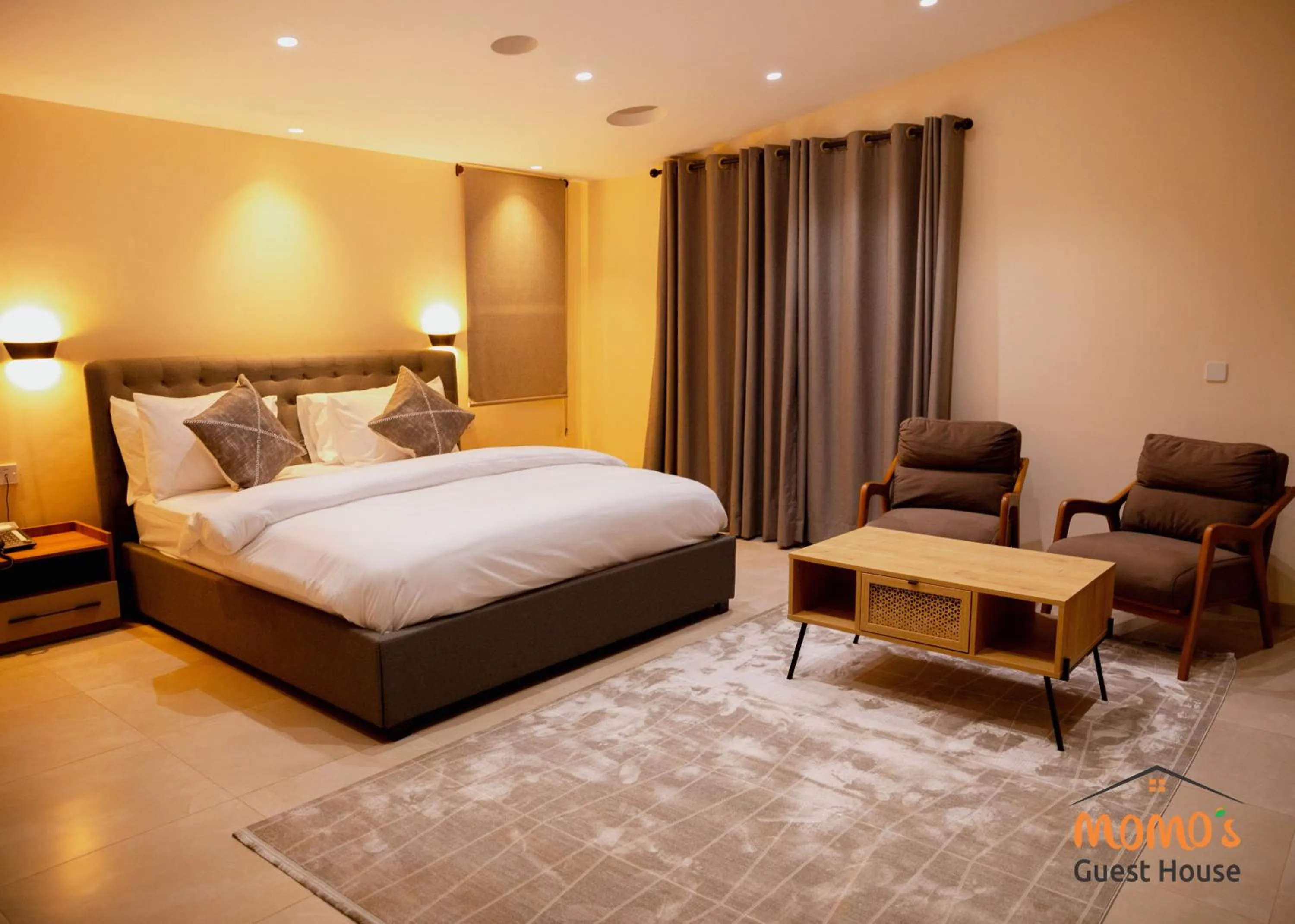 Bed in Momo's Hotel