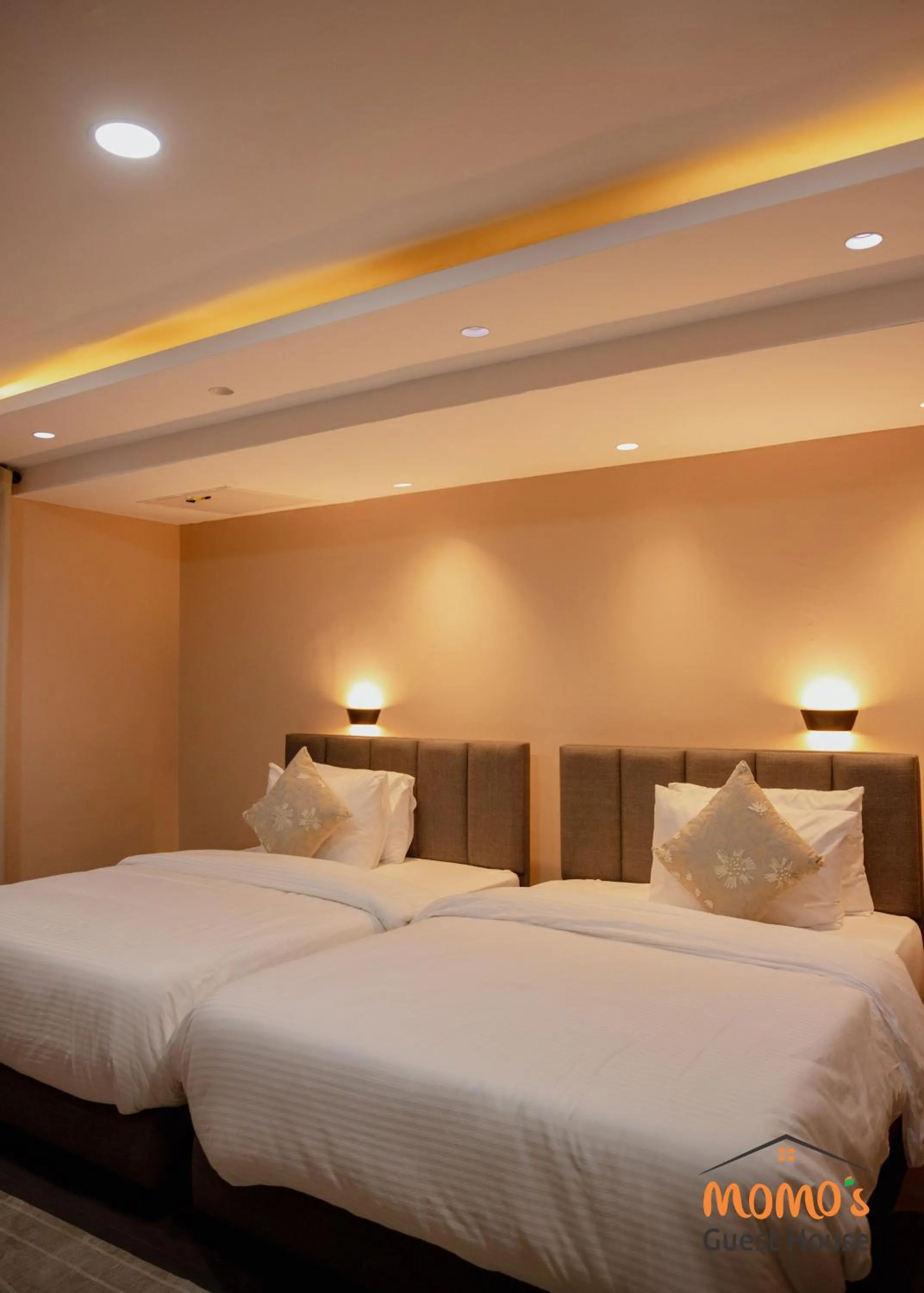 Bed in Momo's Hotel