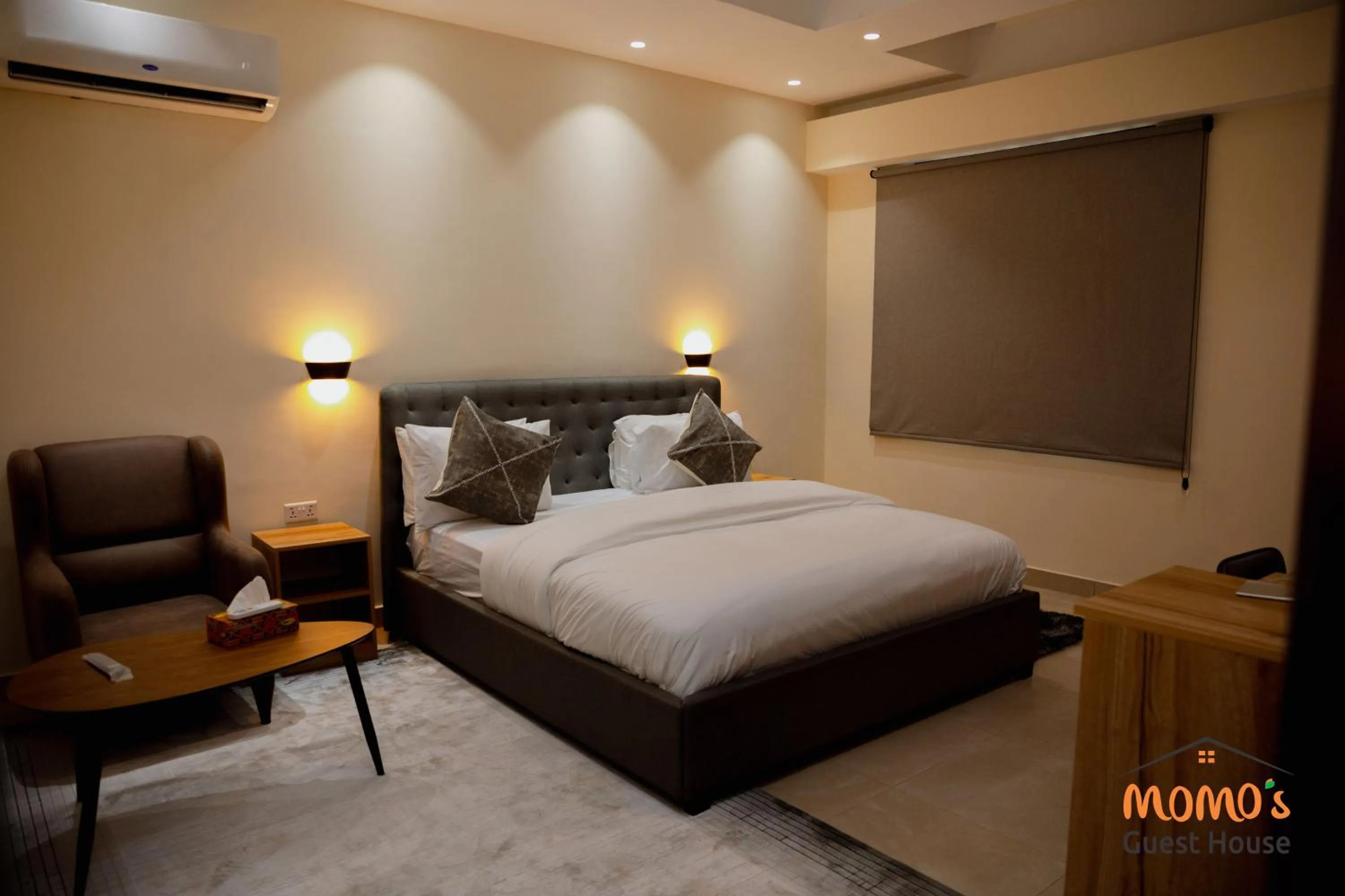 Bed in Momo's Hotel