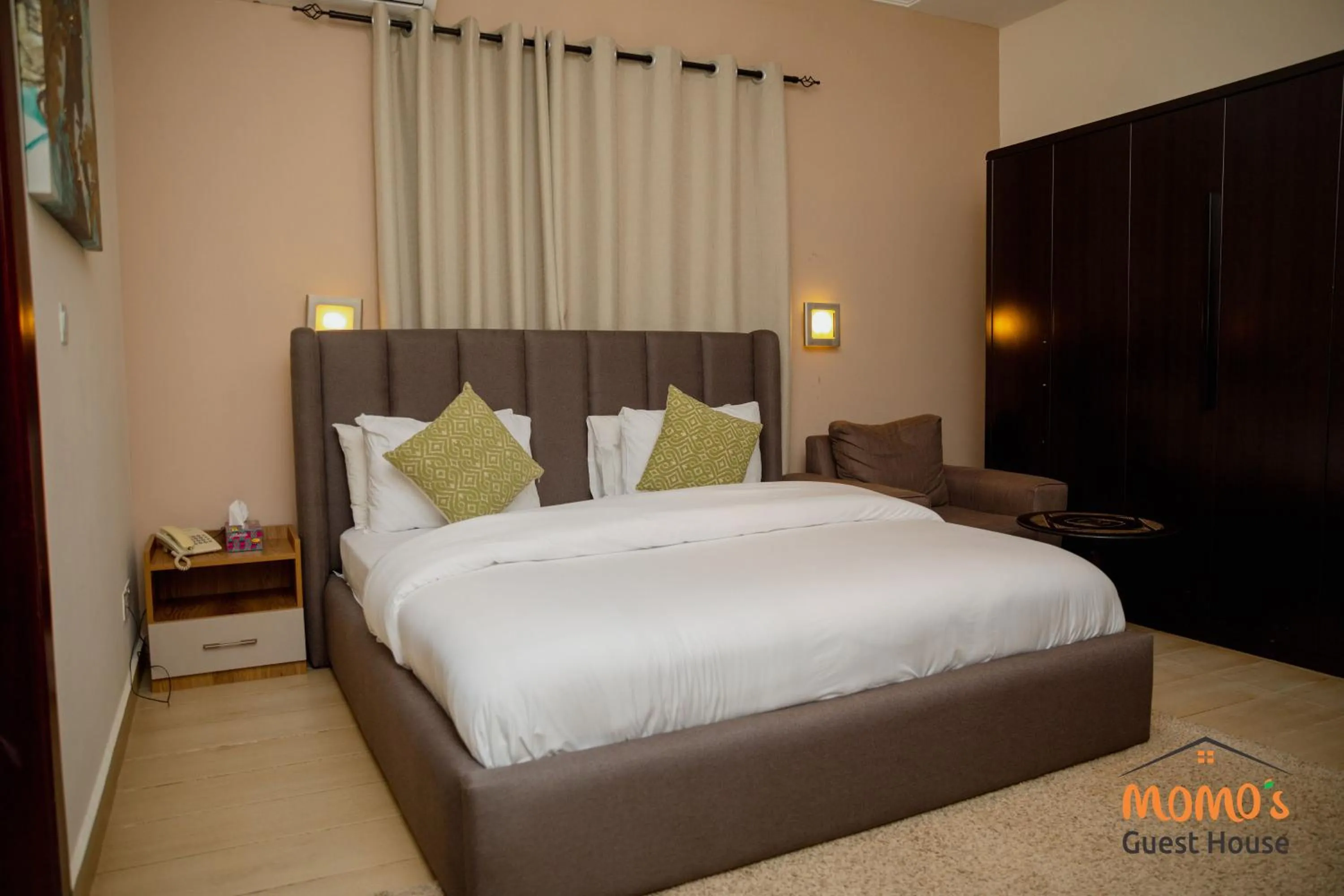 Bed in Momo's Hotel