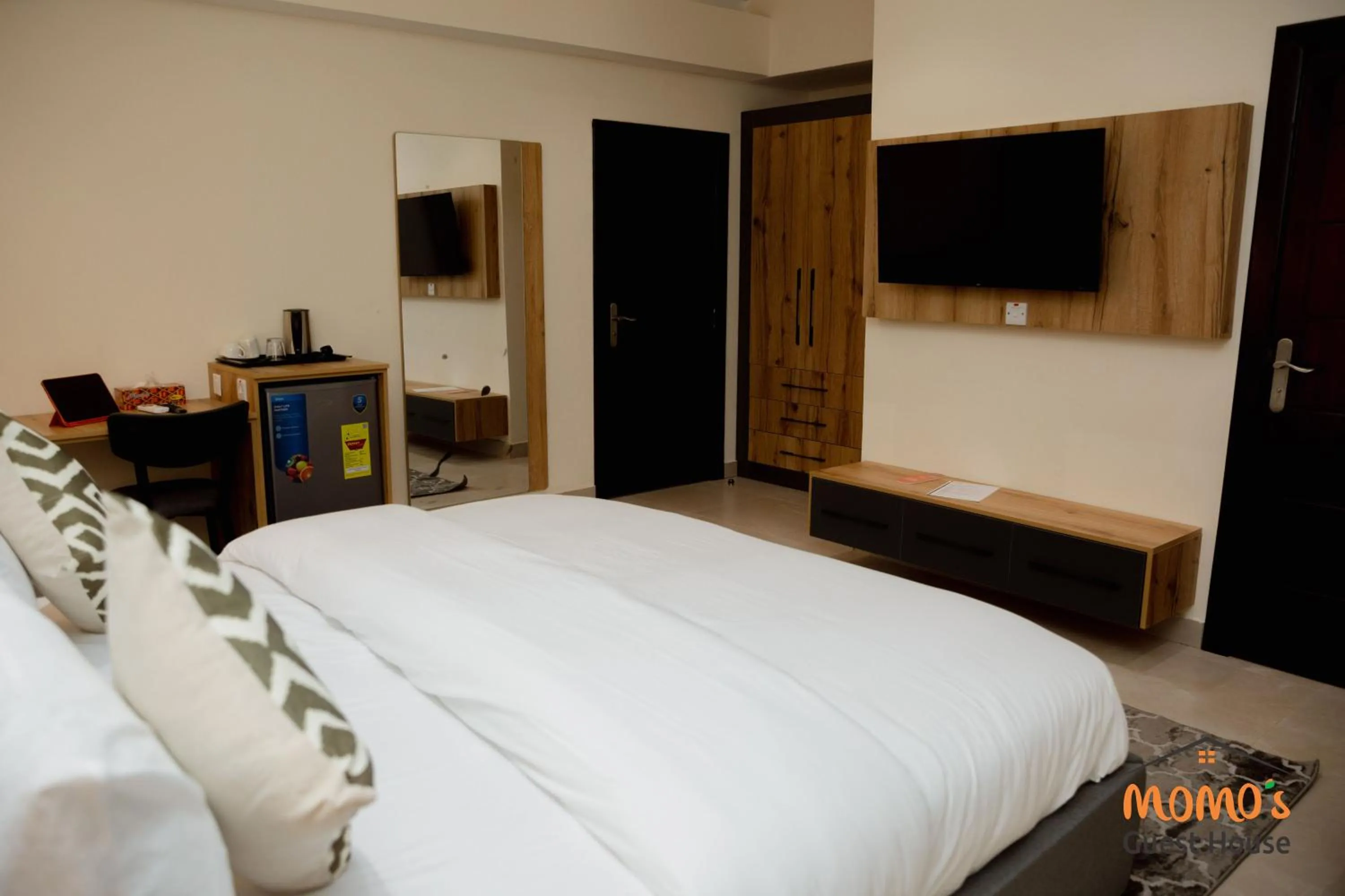 Bed in Momo's Hotel