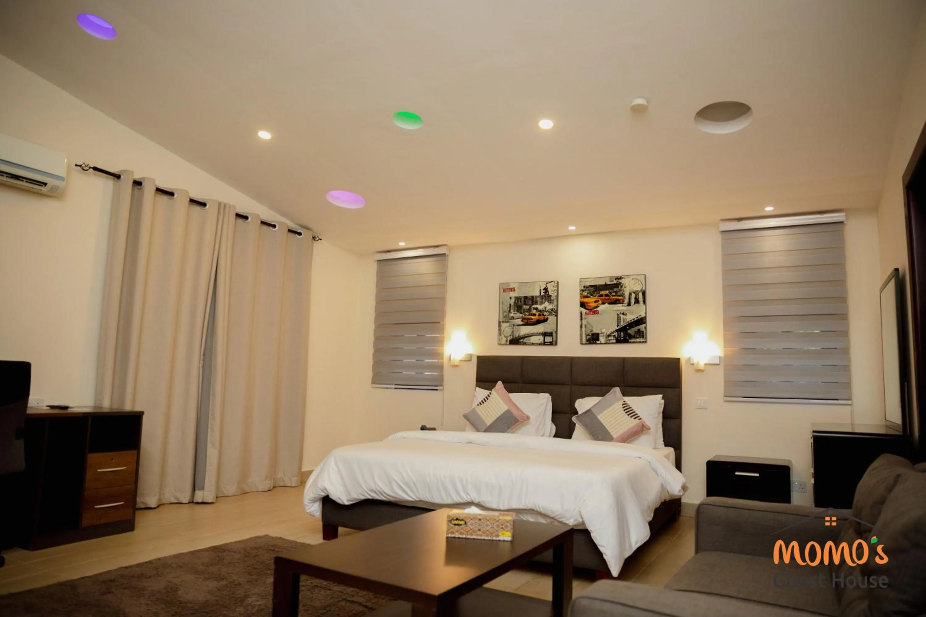 Bed in Momo's Hotel