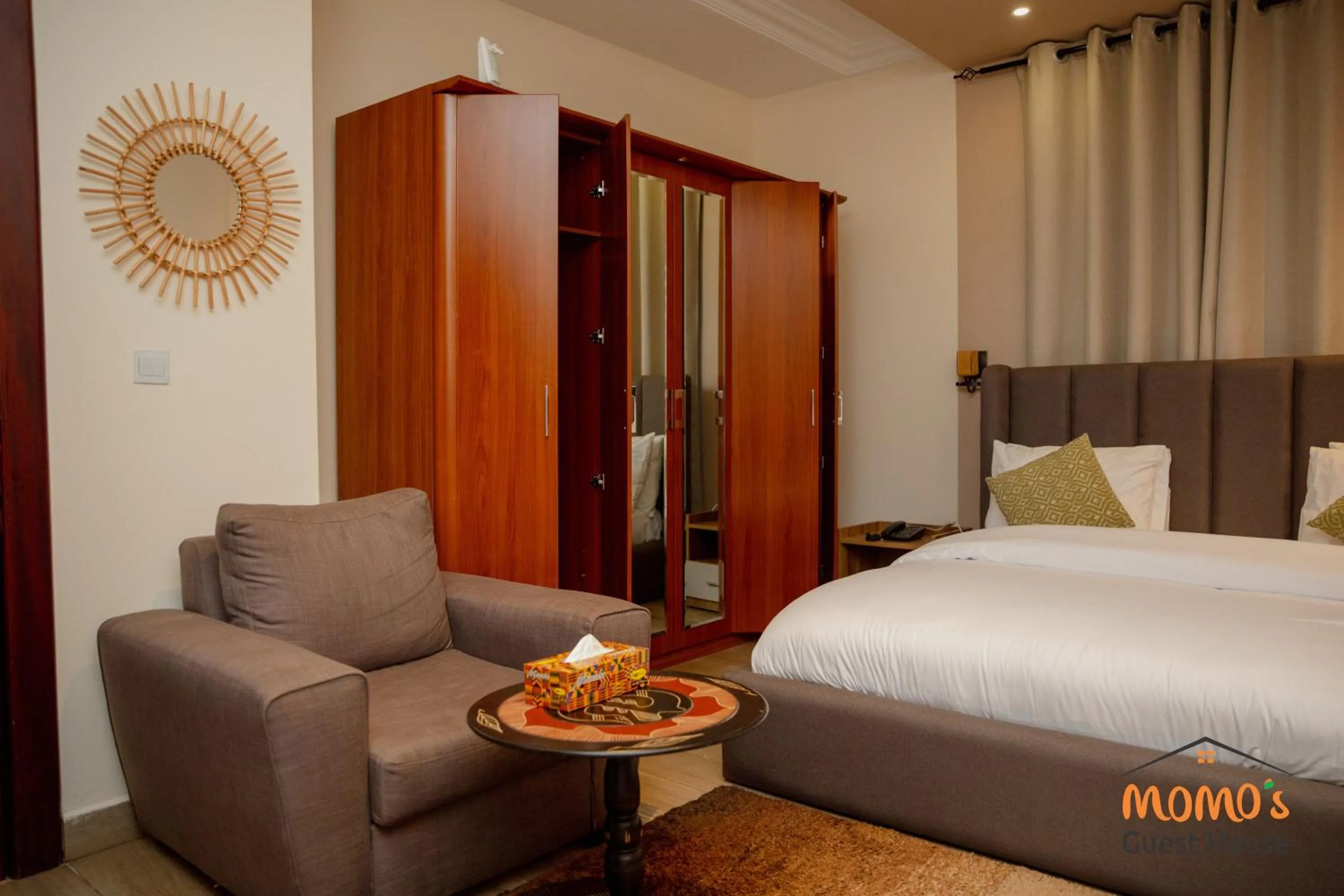 Bed in Momo's Hotel