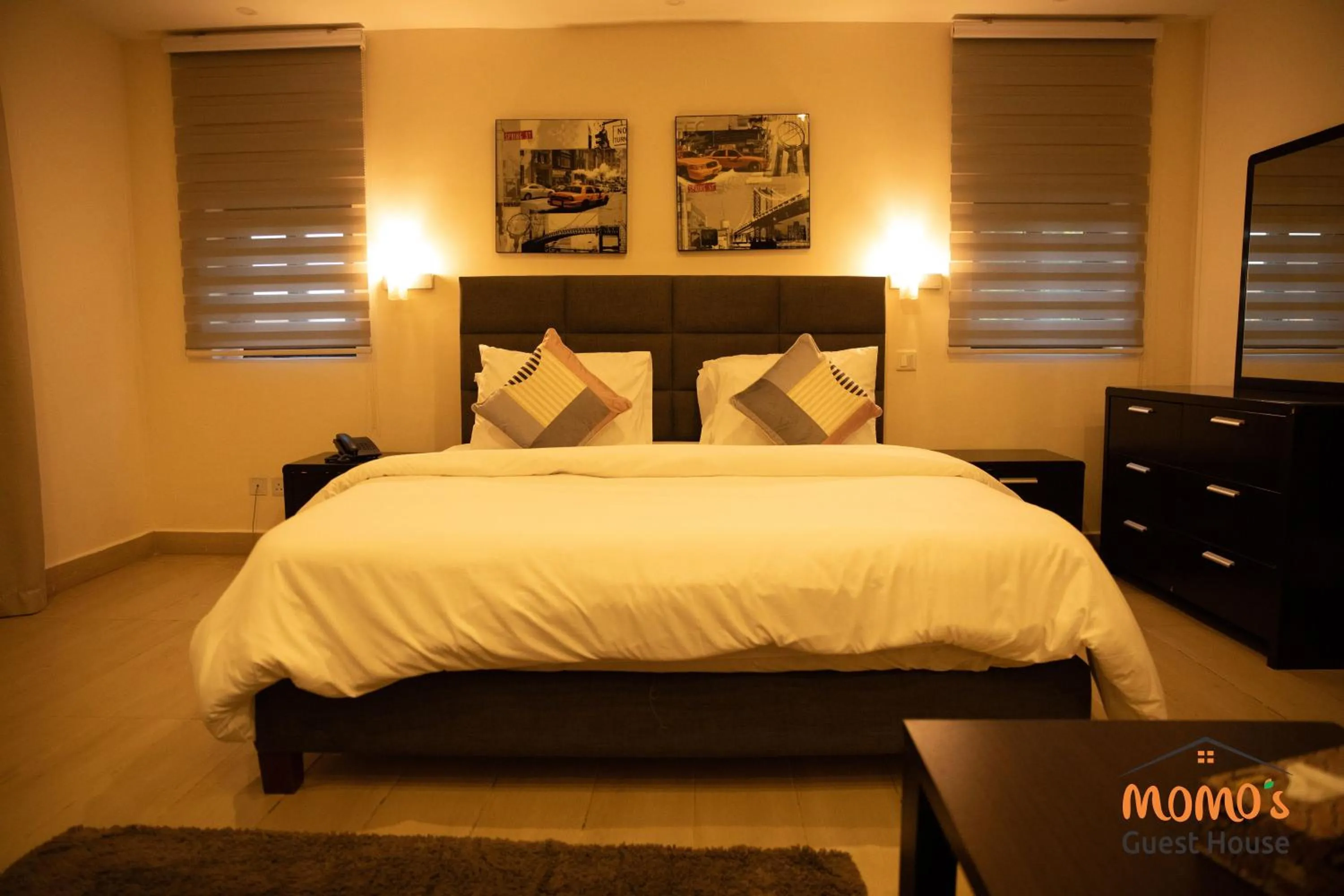 Bed in Momo's Hotel