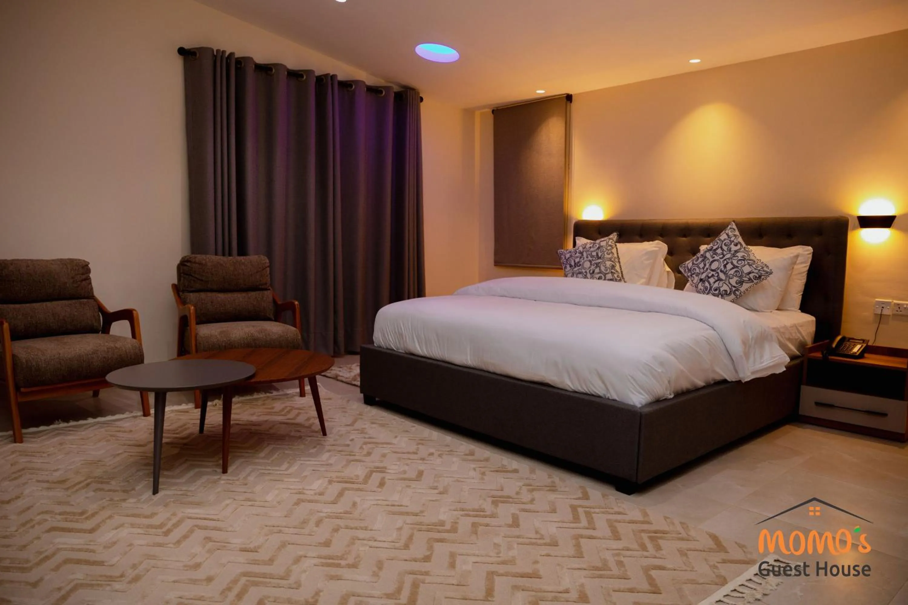 Bed in Momo's Hotel