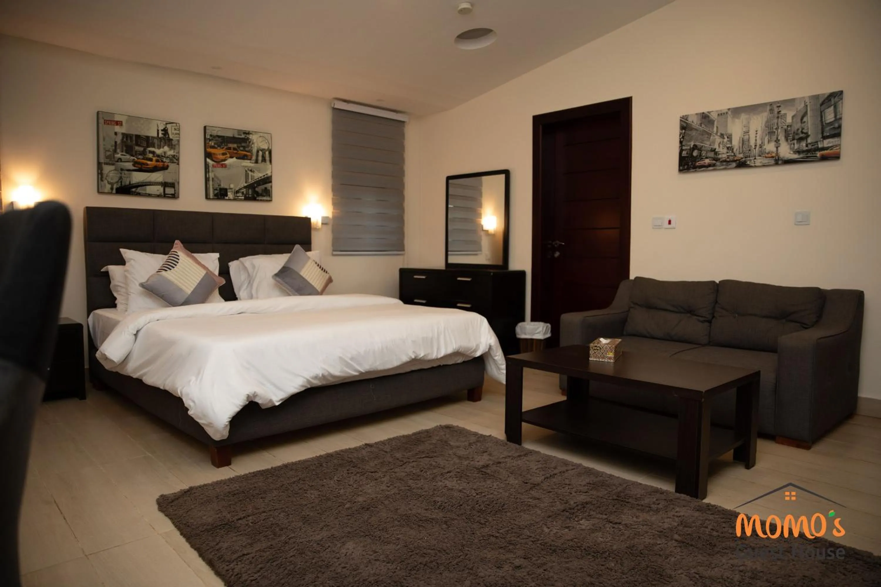 Bed in Momo's Hotel