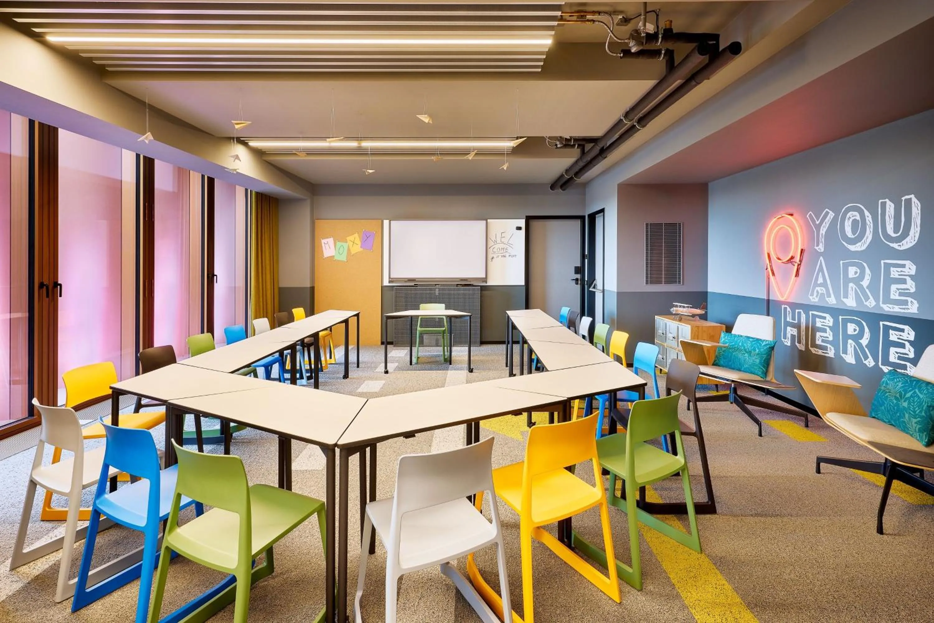 Meeting/conference room in Moxy Luxembourg Airport