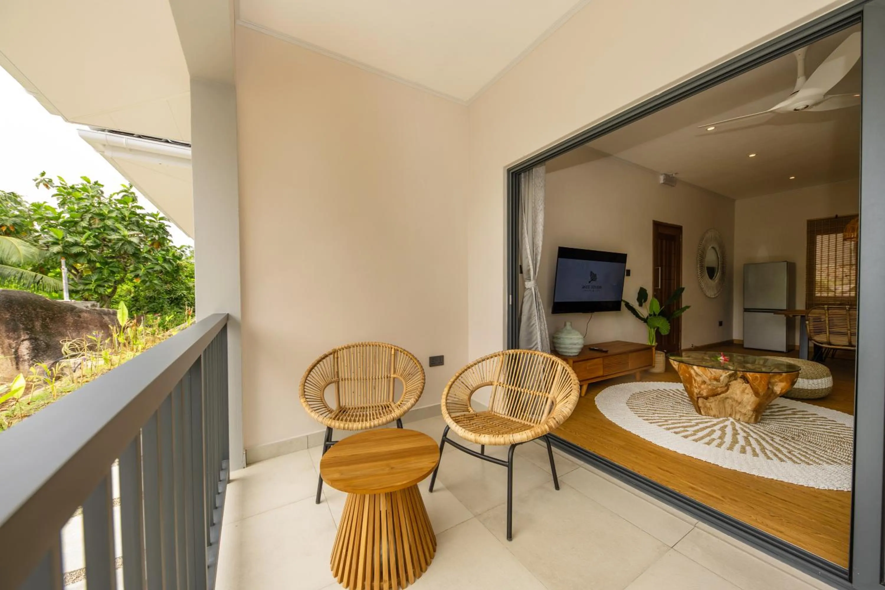 Balcony/Terrace in Anse Boudin Chalets