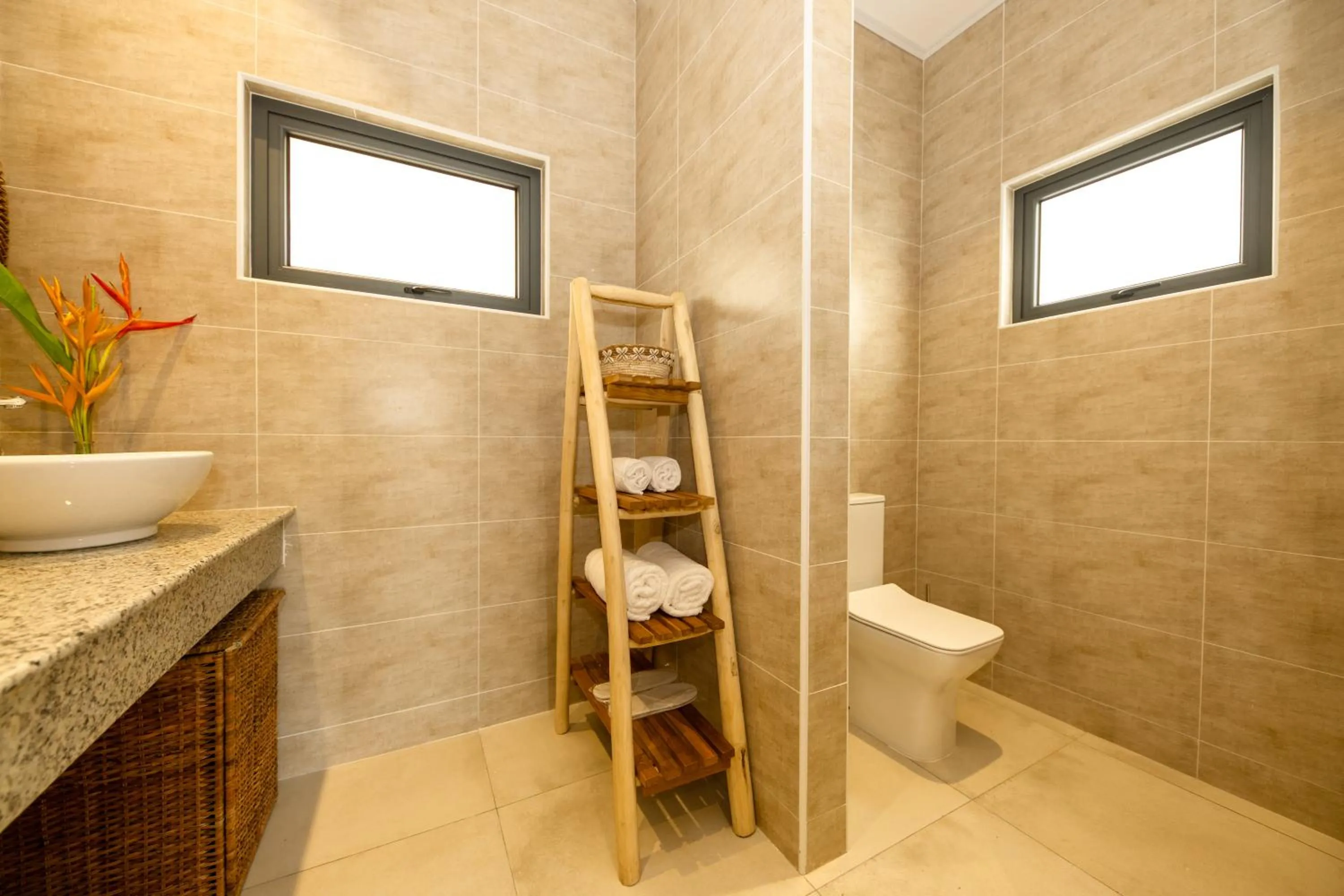 Toilet in Anse Boudin Chalets