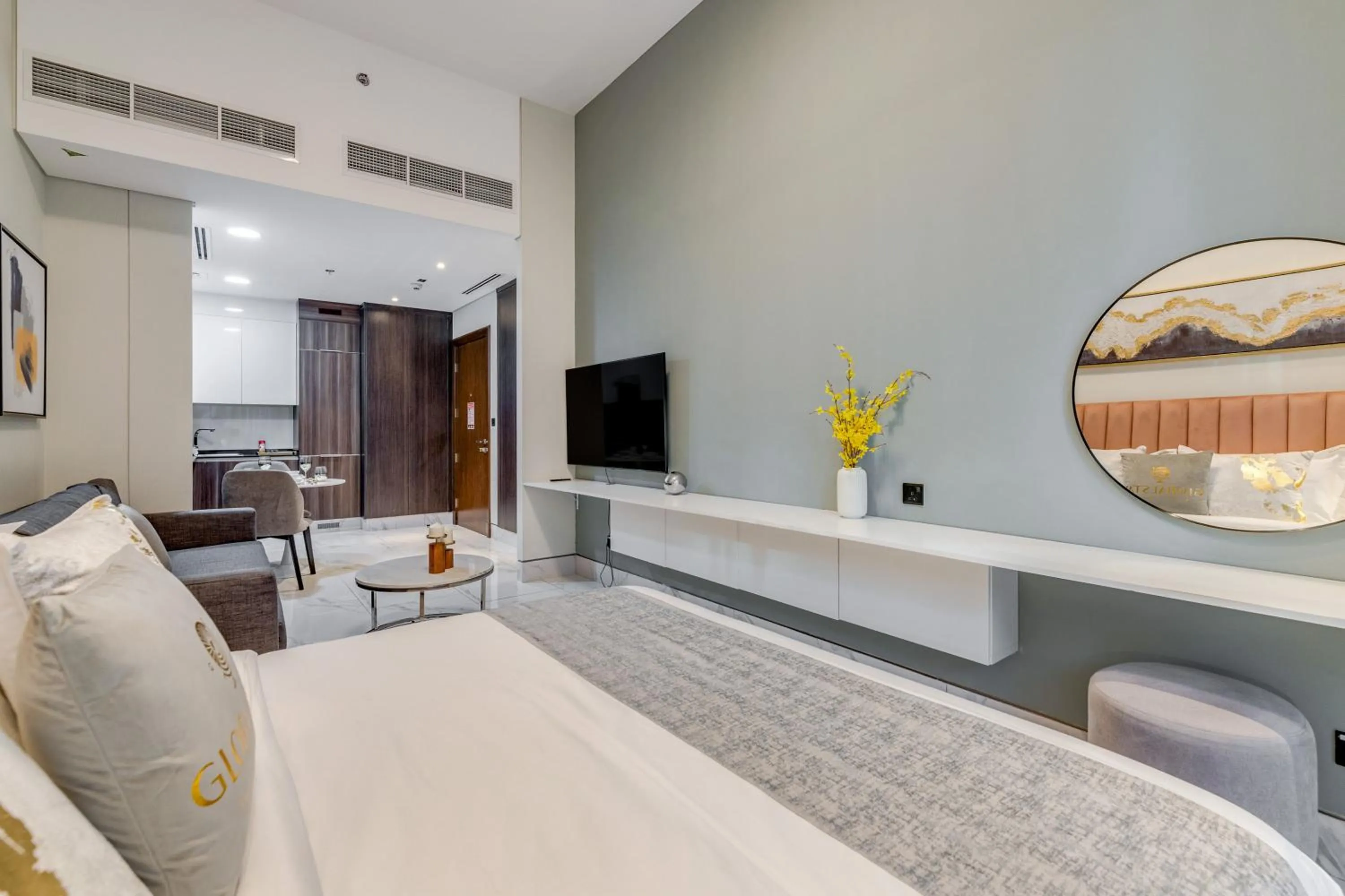 Bed in GLOBALSTAY J One Tower Apartments at Pearl of UAE