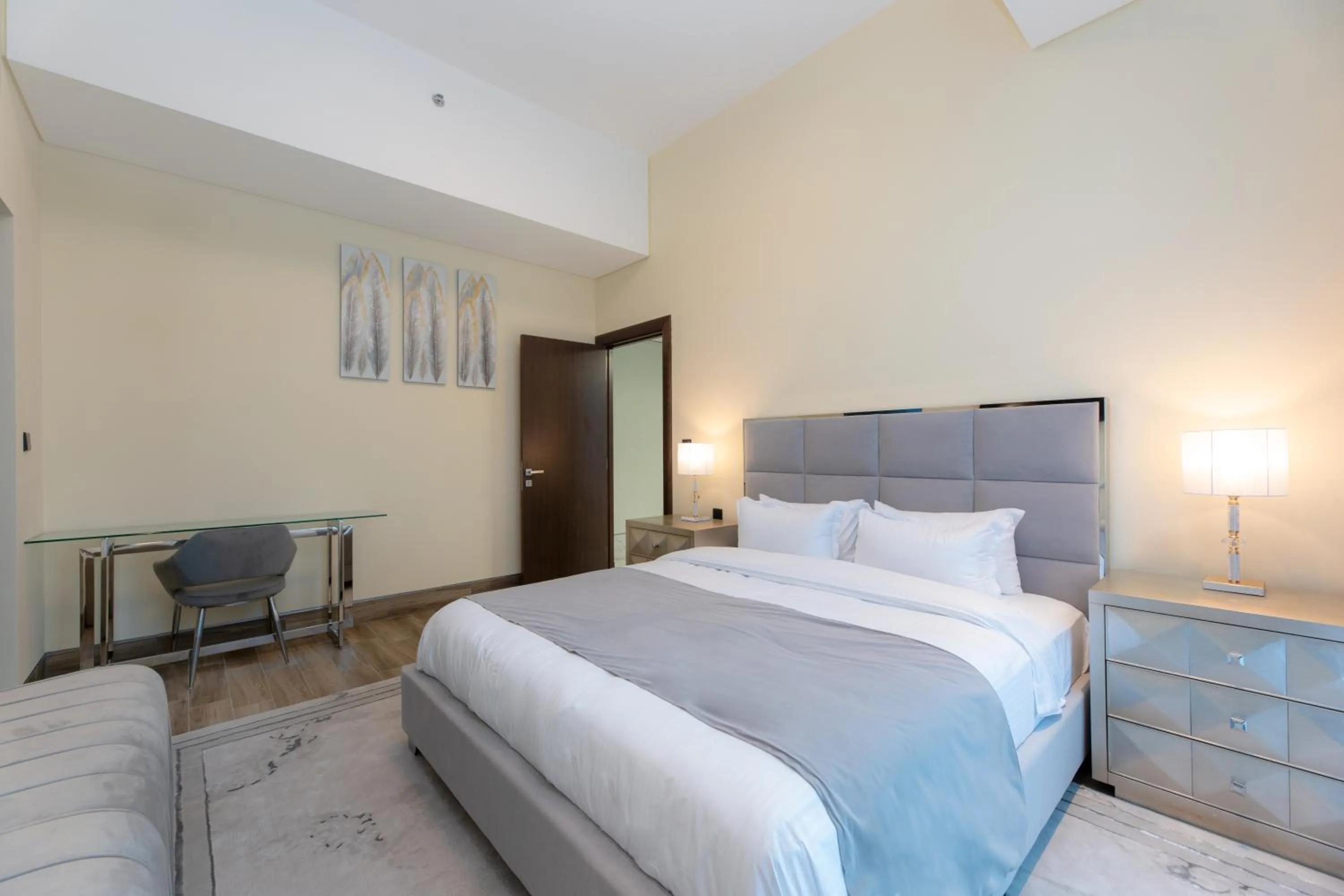 Bed in GLOBALSTAY J One Tower Apartments at Pearl of UAE