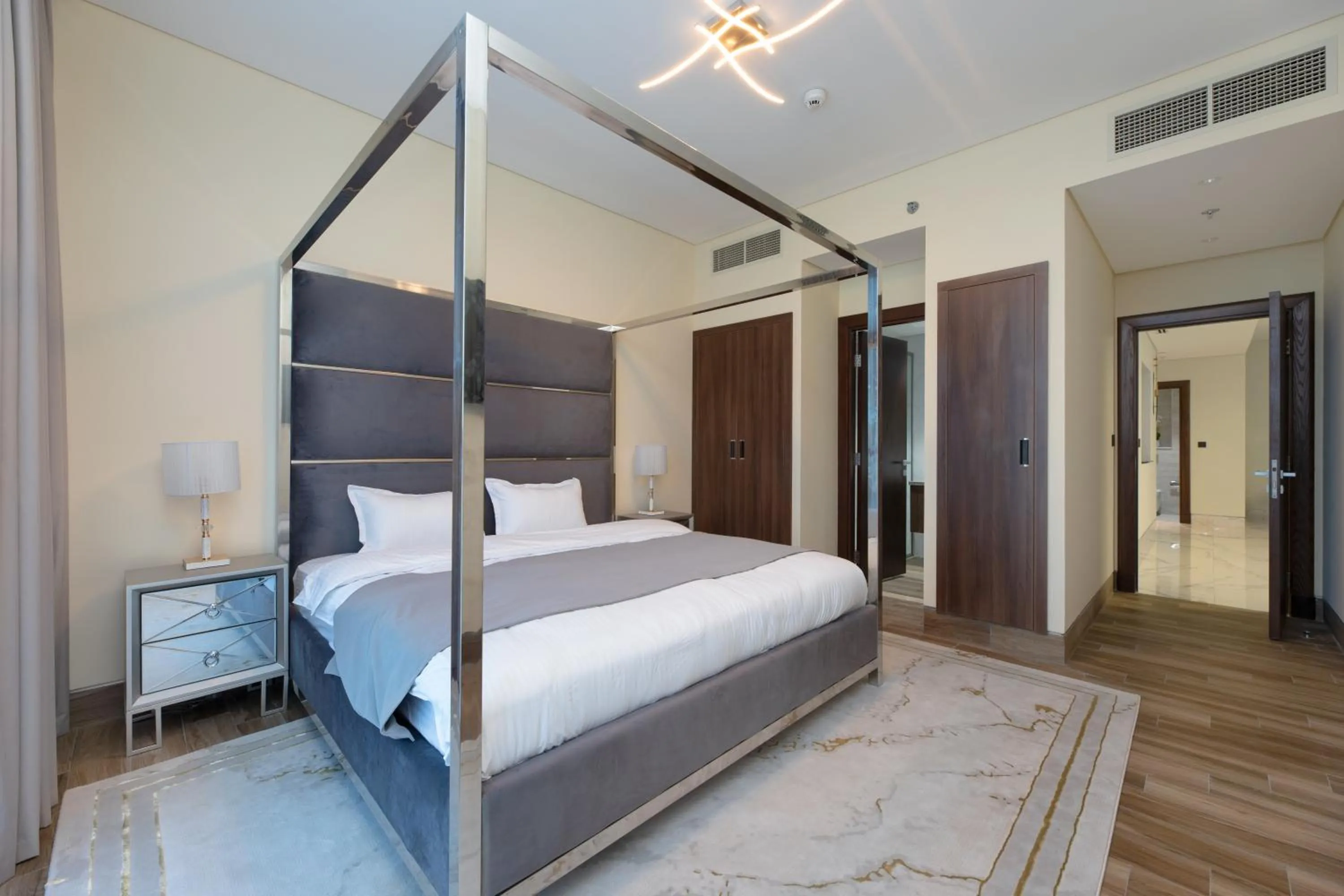 Bed in GLOBALSTAY J One Tower Apartments at Pearl of UAE