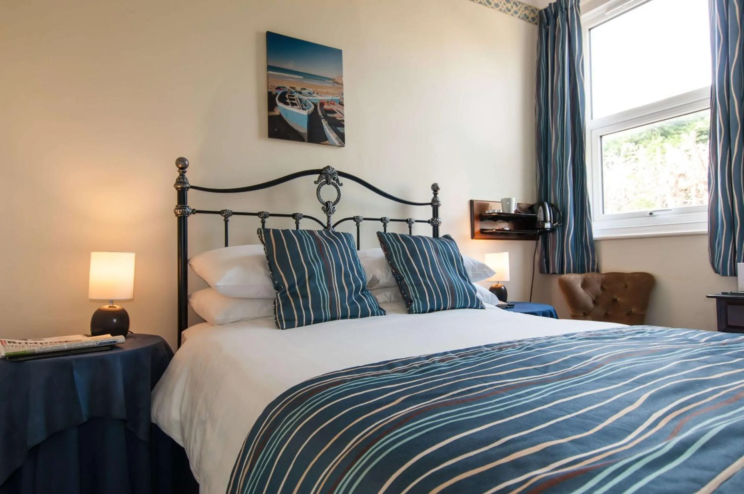 Bed in Eype's Mouth Country Hotel