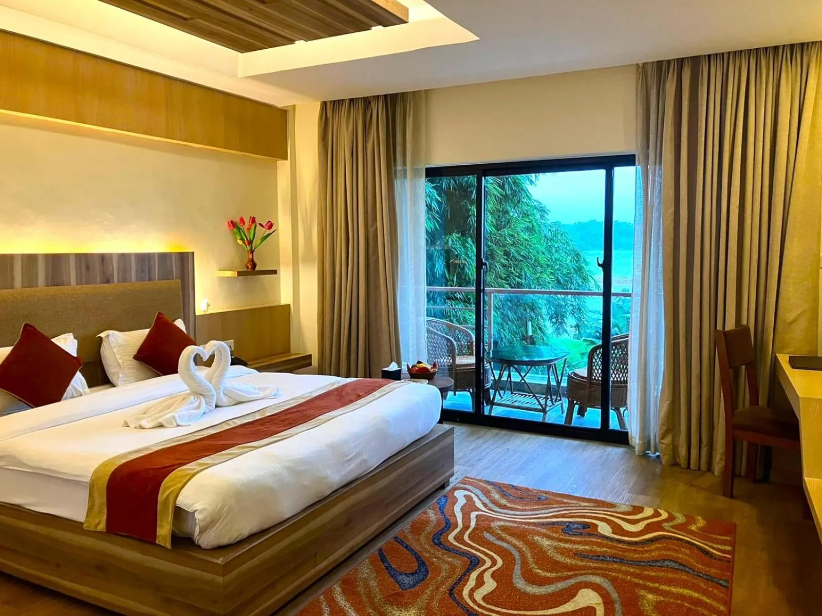 Bed in Park Safari Resort, Chitwan National Park