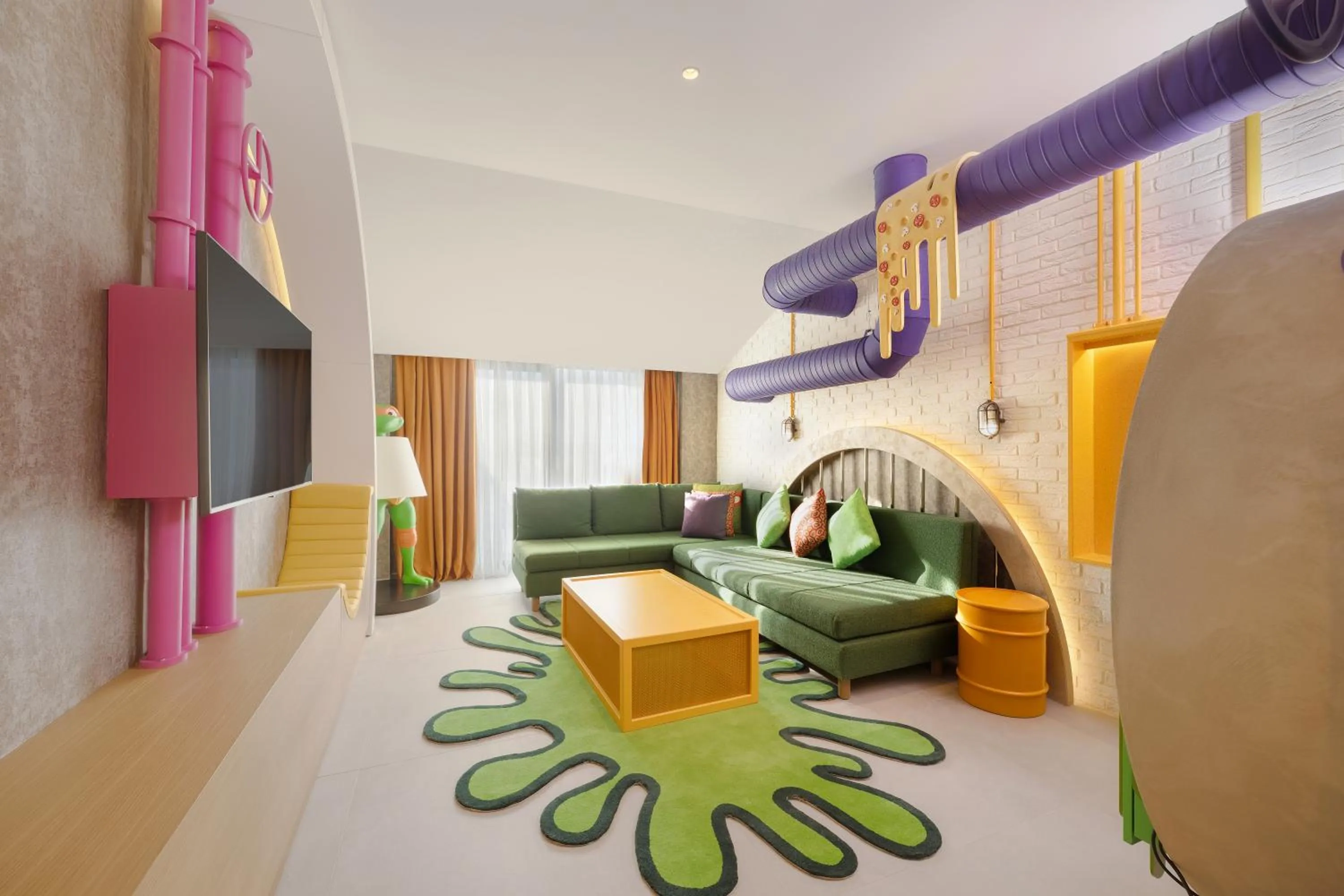 Living room, Bed in The Land Of Legends Nickelodeon Hotel Antalya
