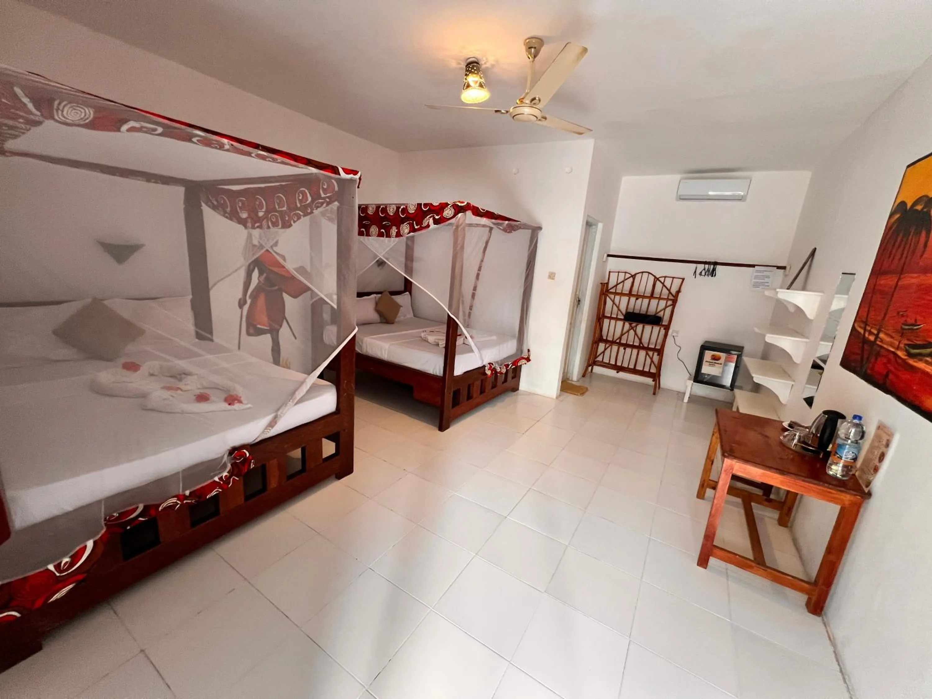 Bed in Zanzi beach hotel