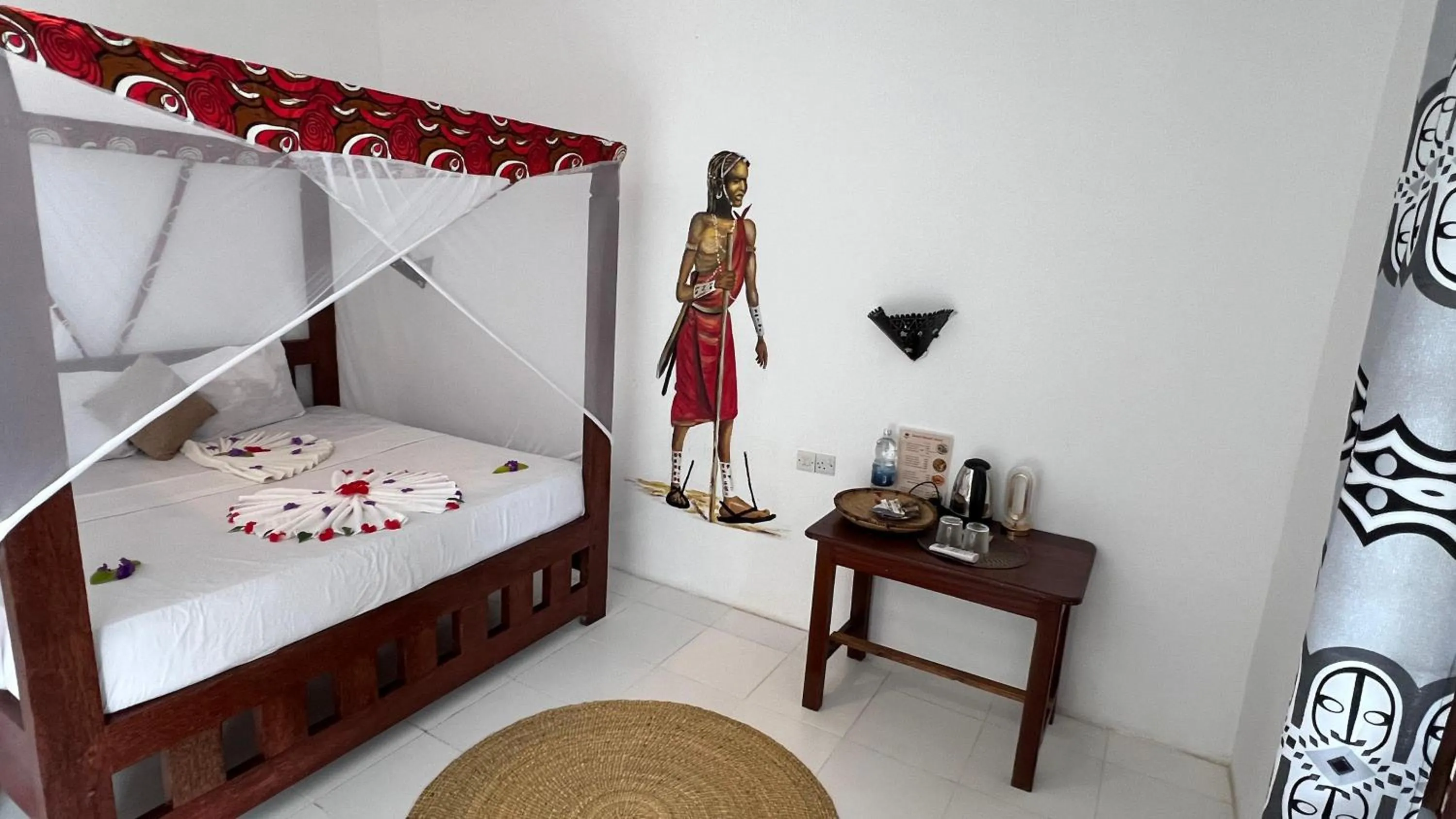 Bed in Zanzi beach hotel