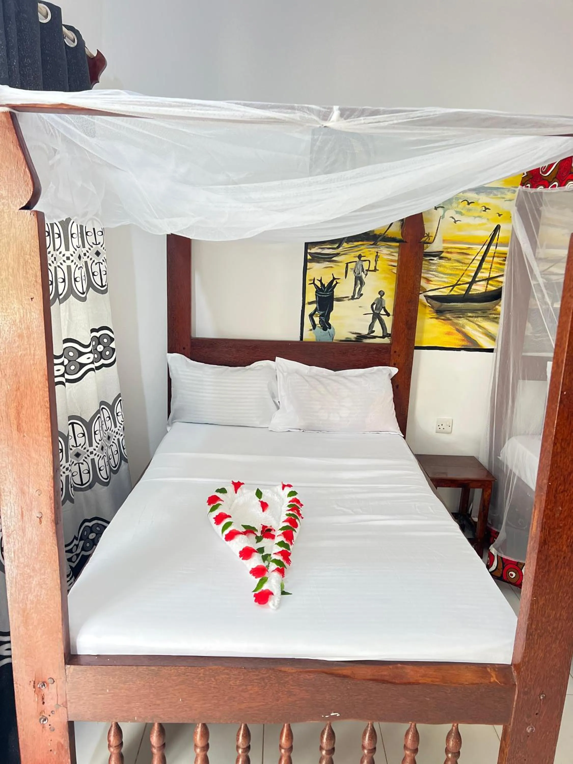 Bed in Zanzi beach hotel