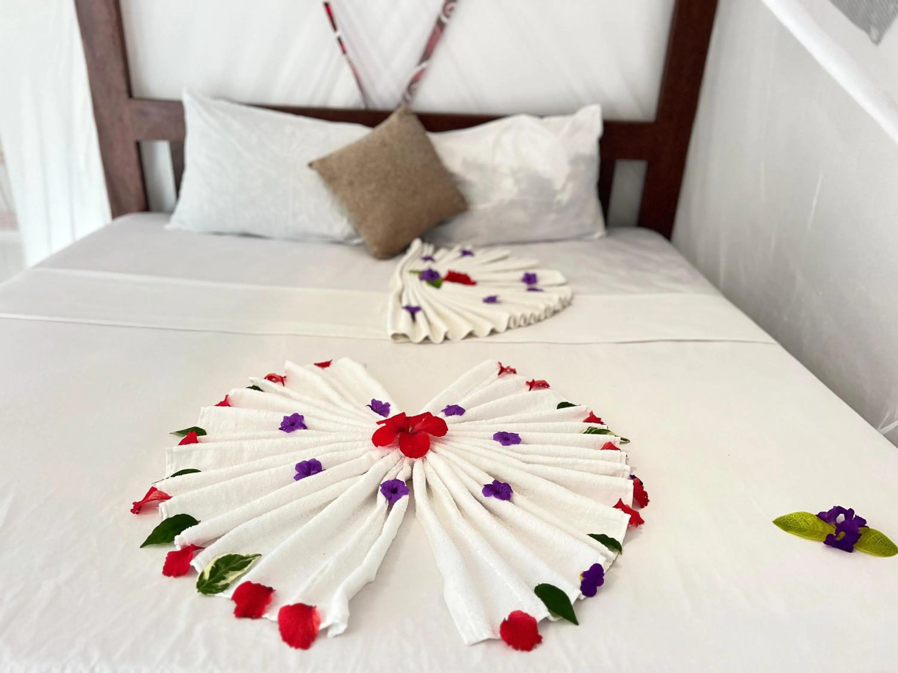 Bed in Zanzi beach hotel