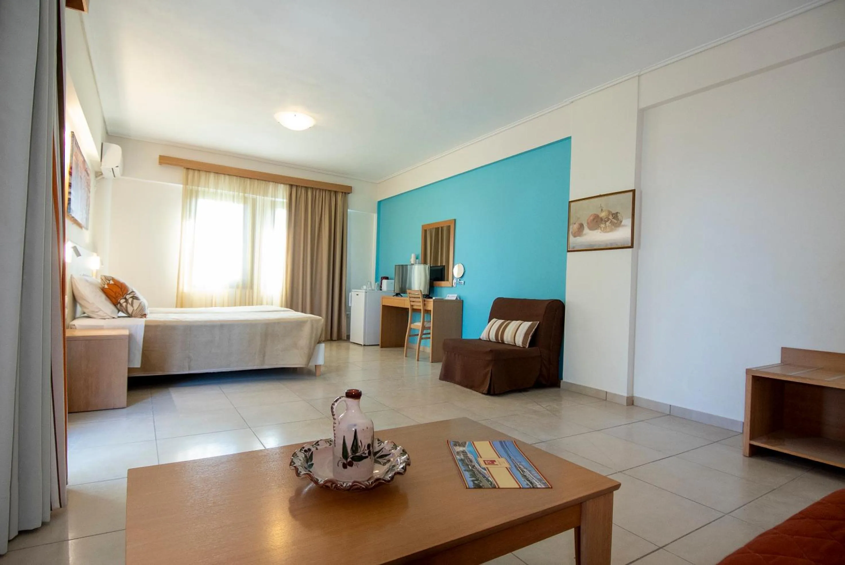 Bed in Aeolian Gaea Hotel