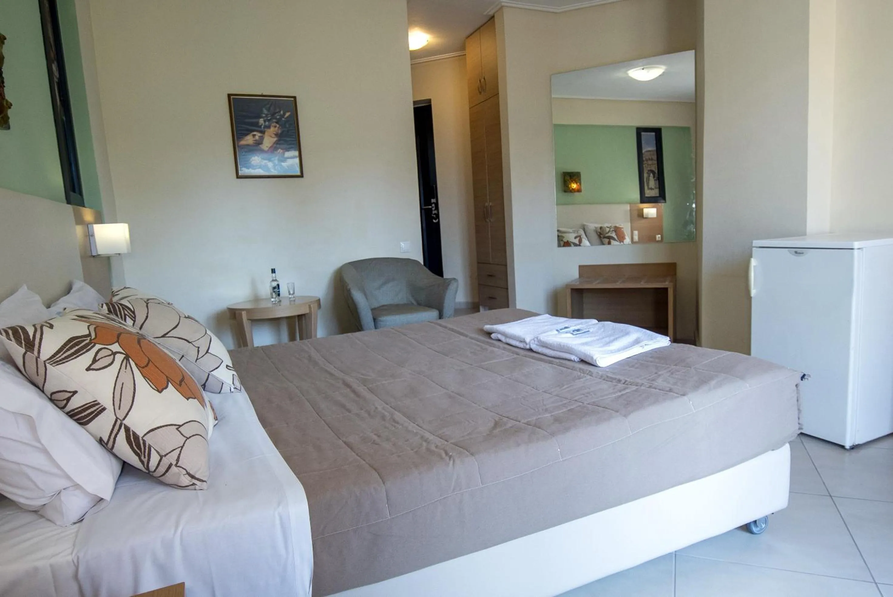 Bed in Aeolian Gaea Hotel