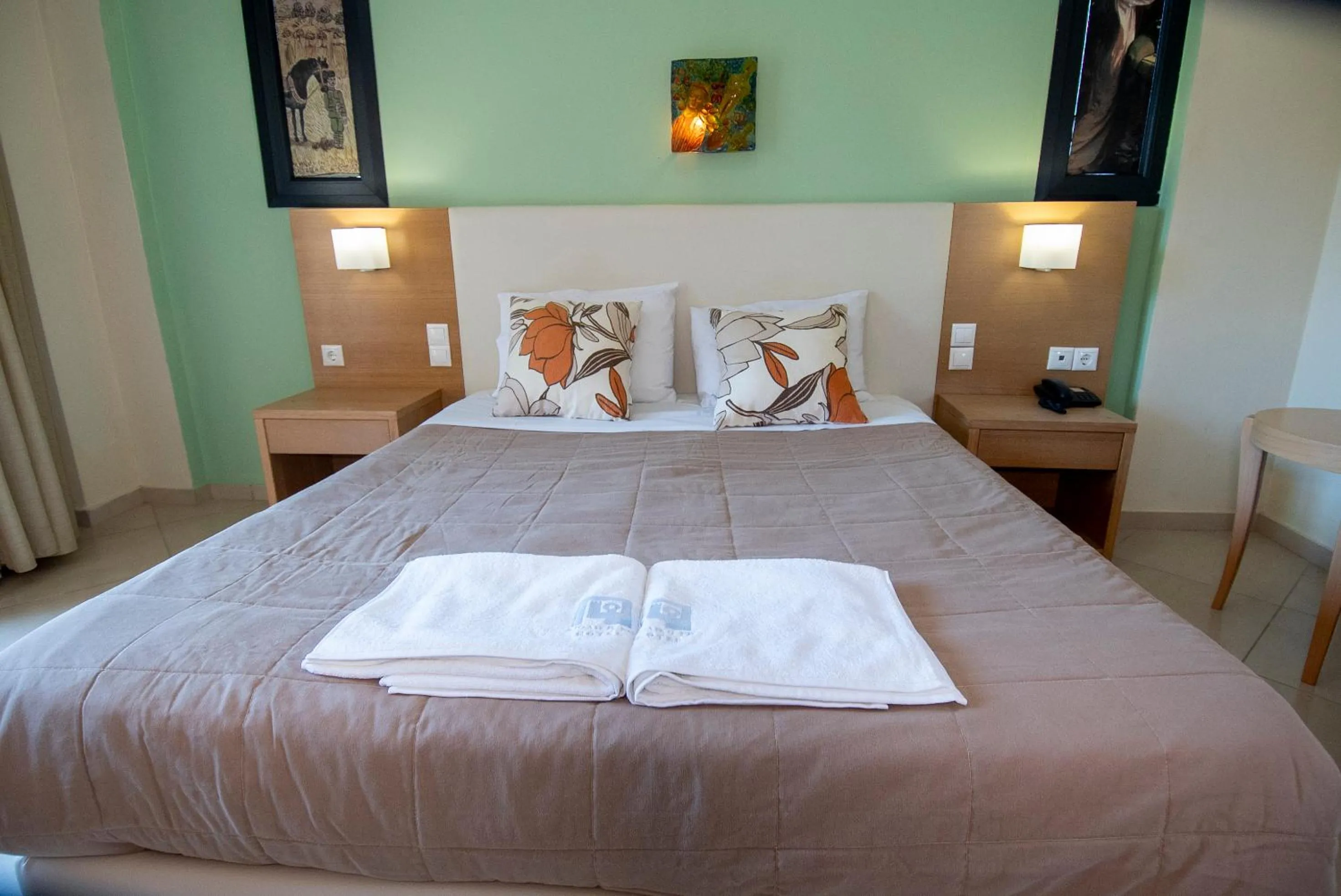 Bed in Aeolian Gaea Hotel