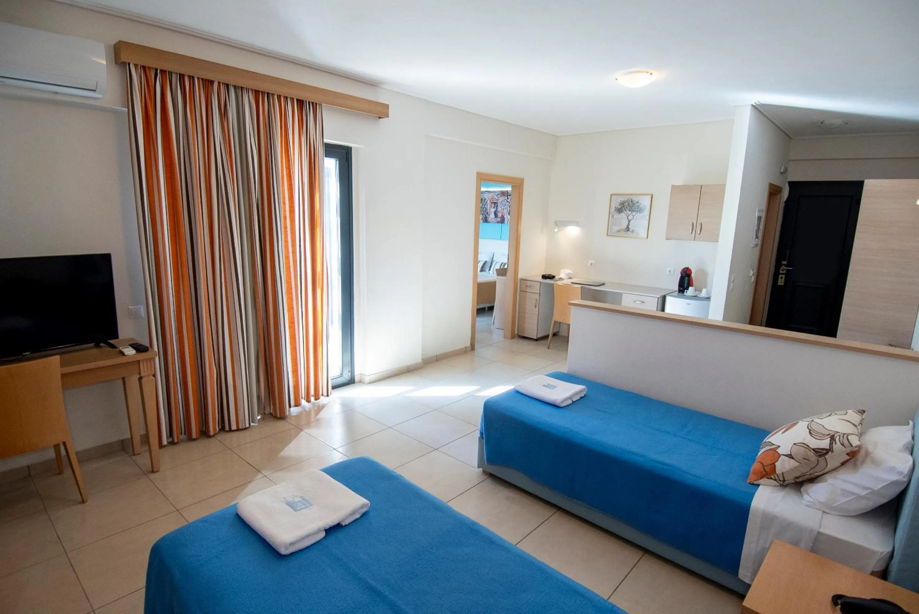 Bed in Aeolian Gaea Hotel