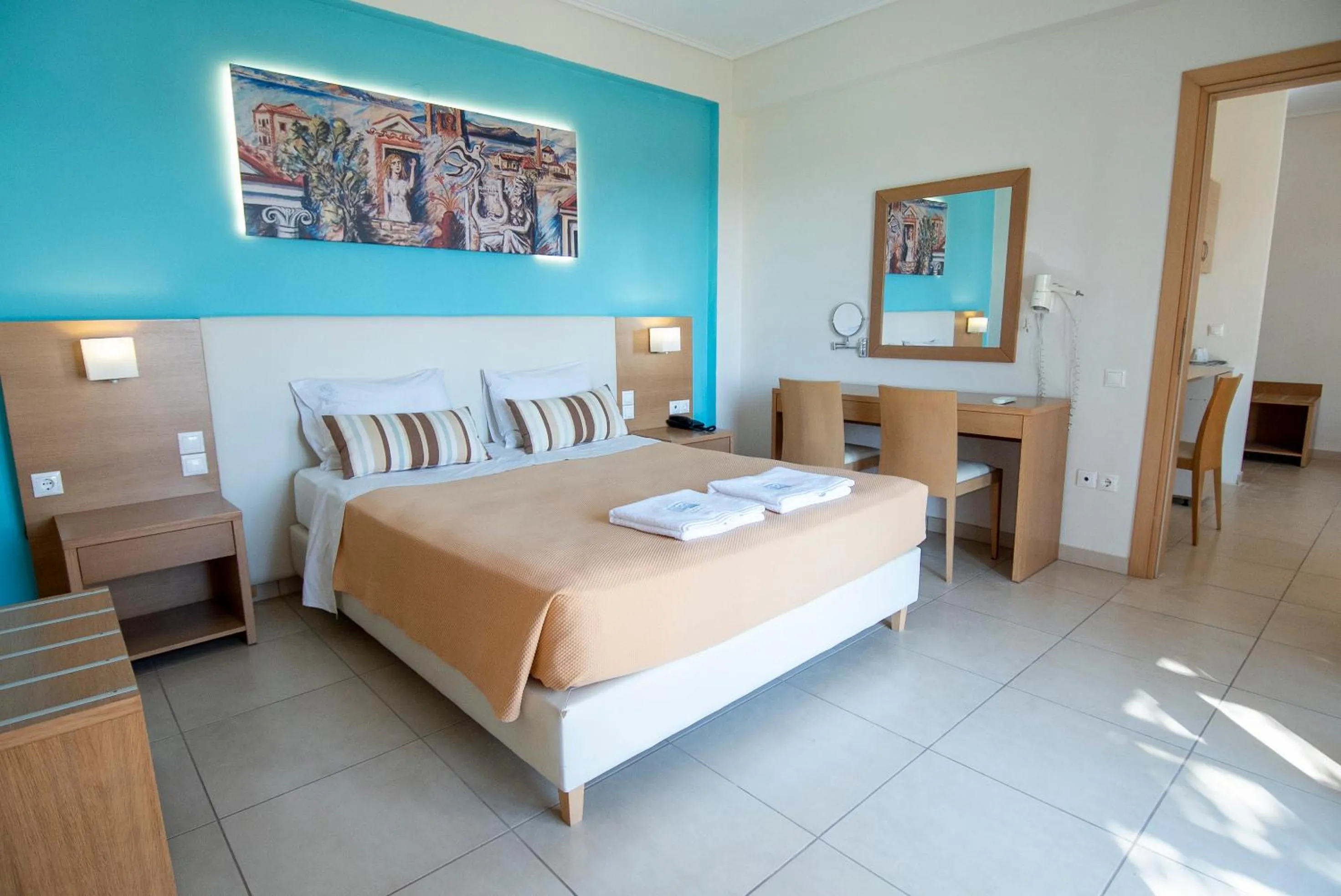 Bed in Aeolian Gaea Hotel