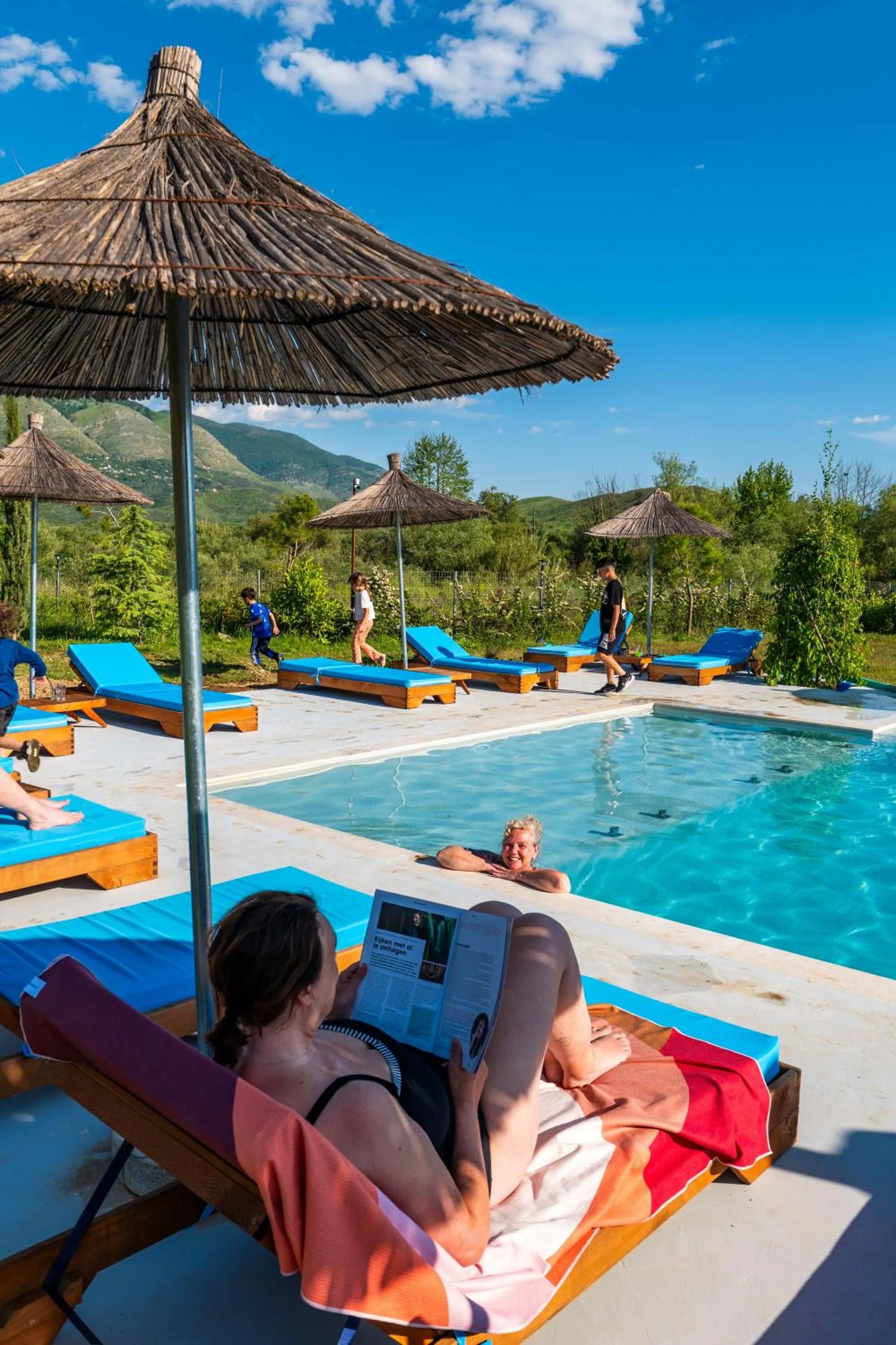 Pool view in Mesopotam Agrotourism Resort