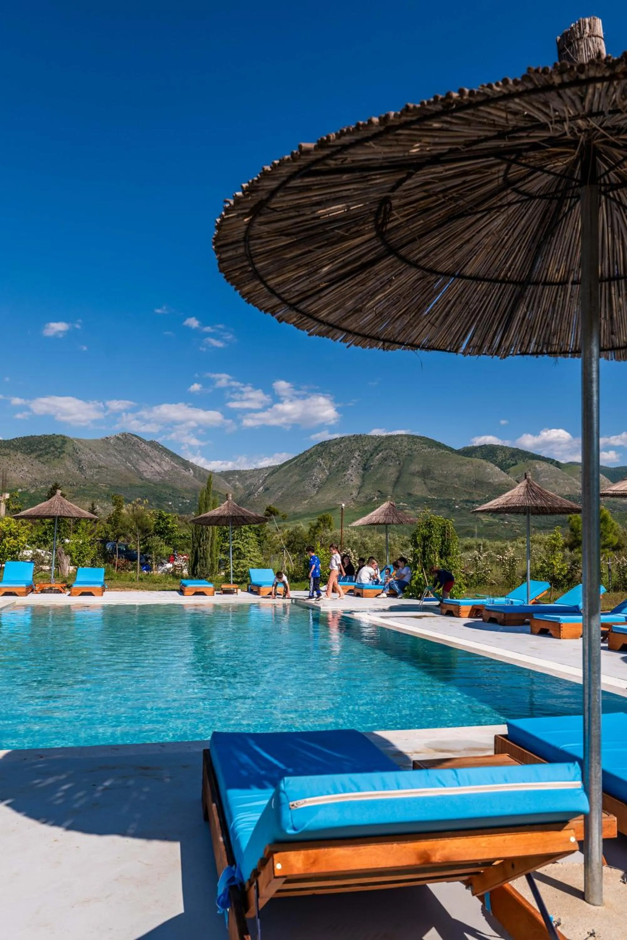 Pool view in Mesopotam Agrotourism Resort