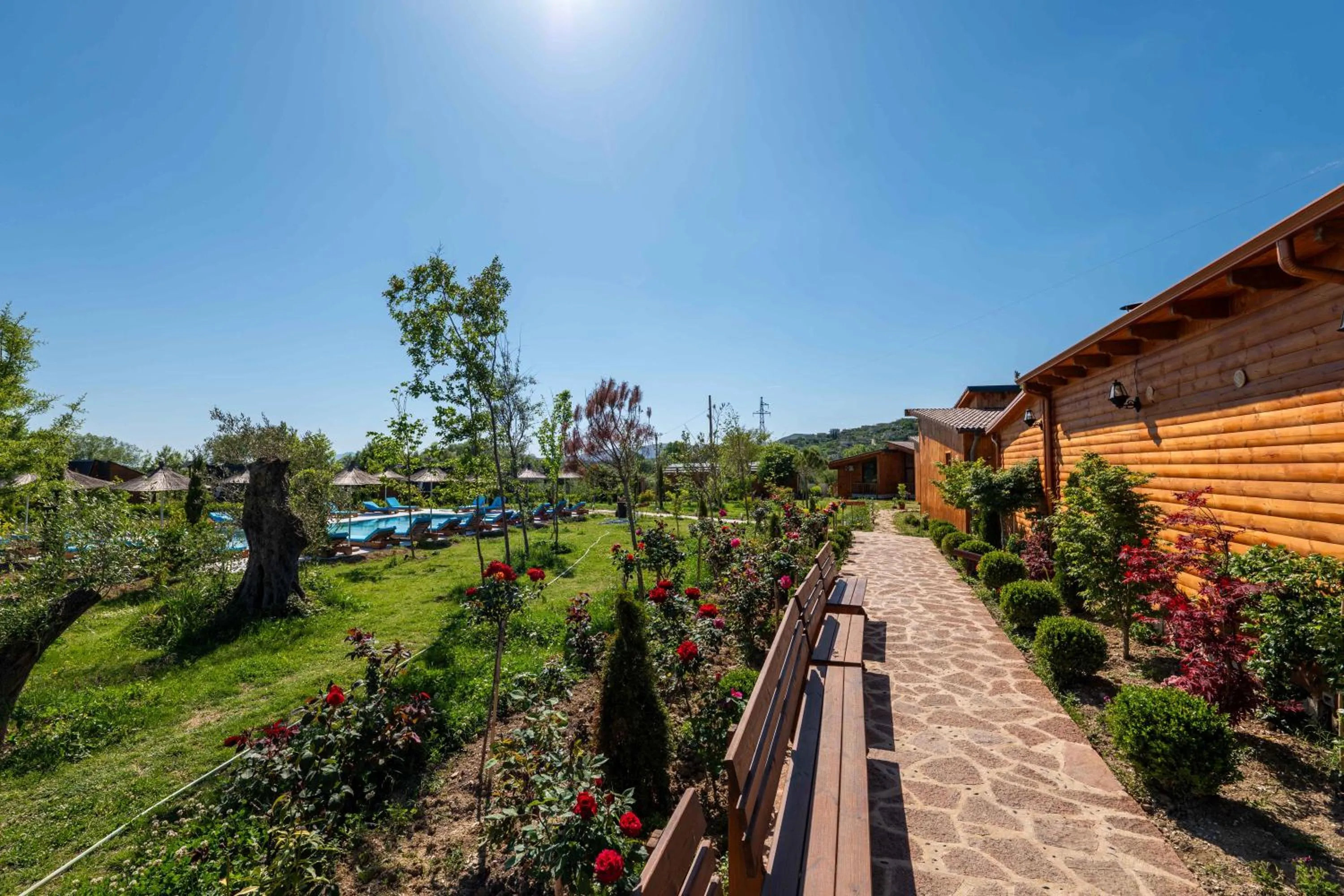 Garden view in Mesopotam Agrotourism Resort