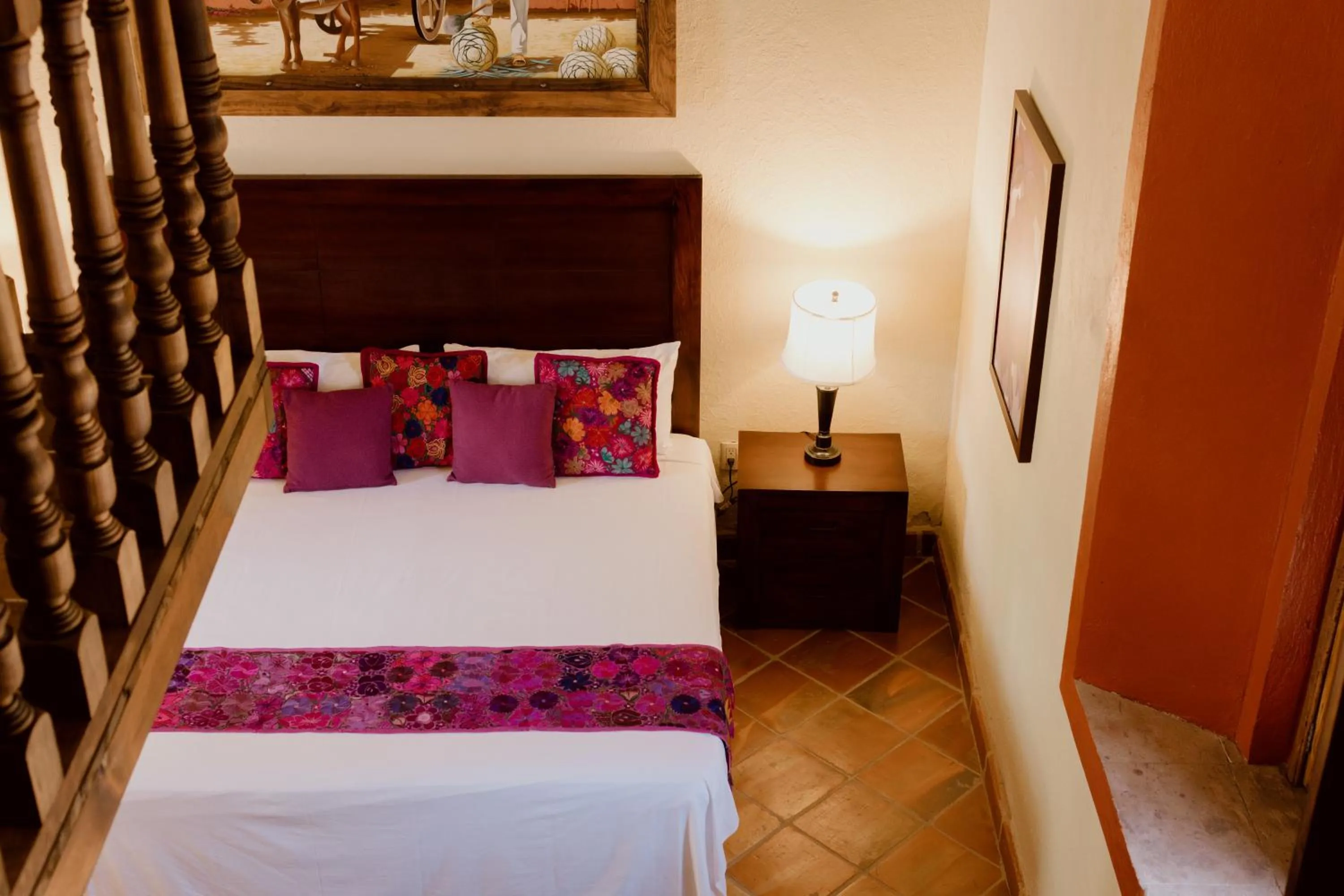 Bed in Hacienda San Nicolas de las Fuentes