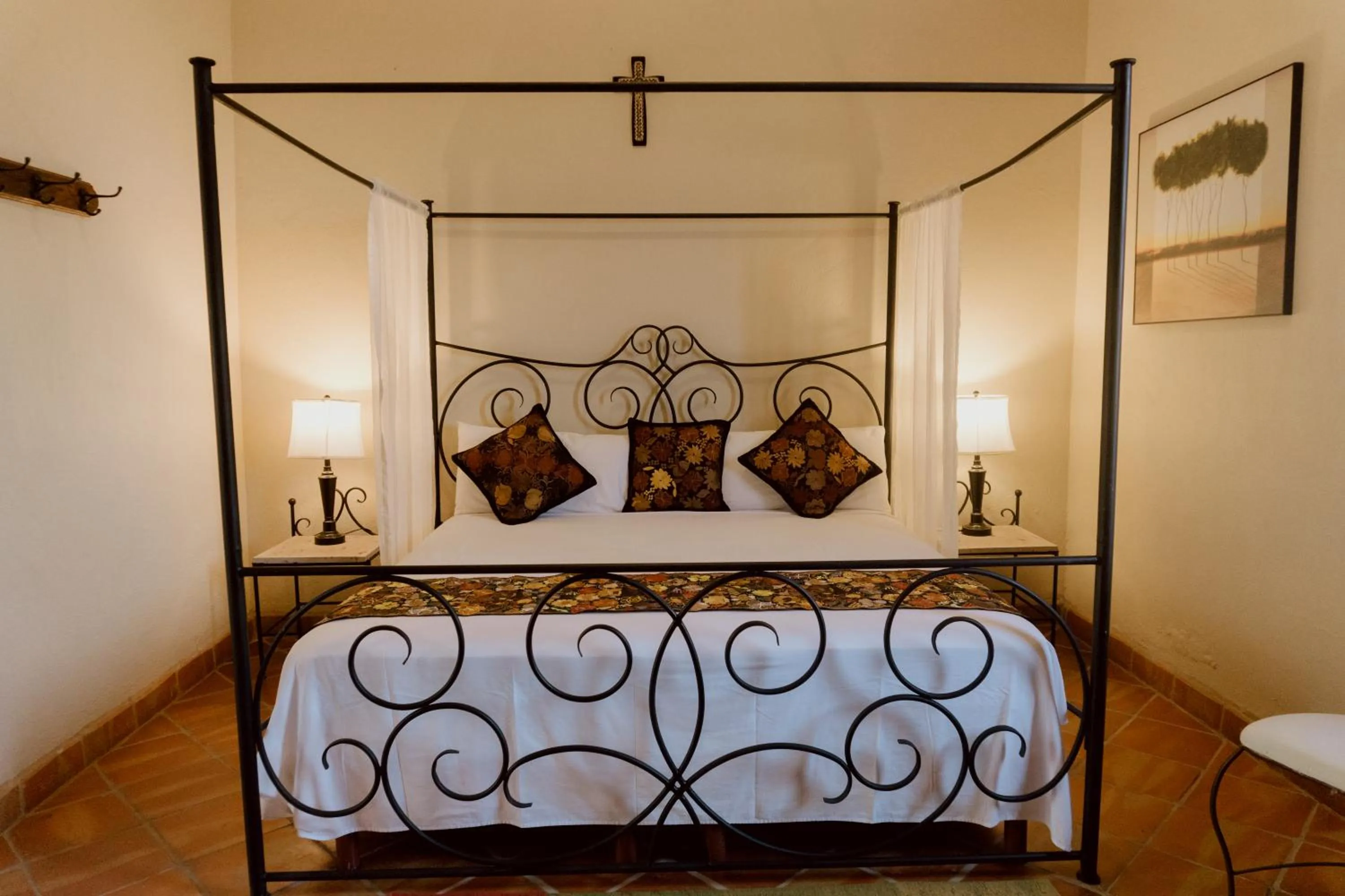 Bed in Hacienda San Nicolas de las Fuentes