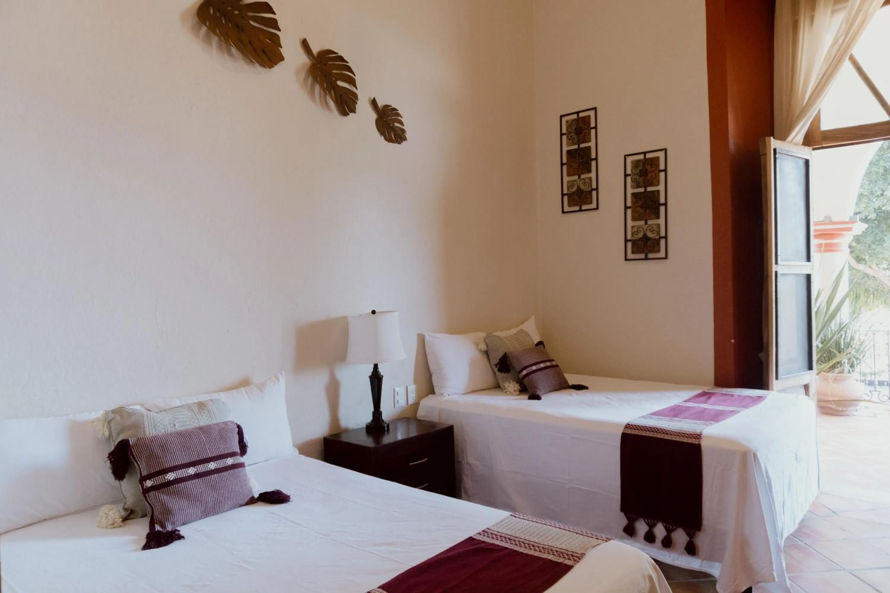 Bed in Hacienda San Nicolas de las Fuentes