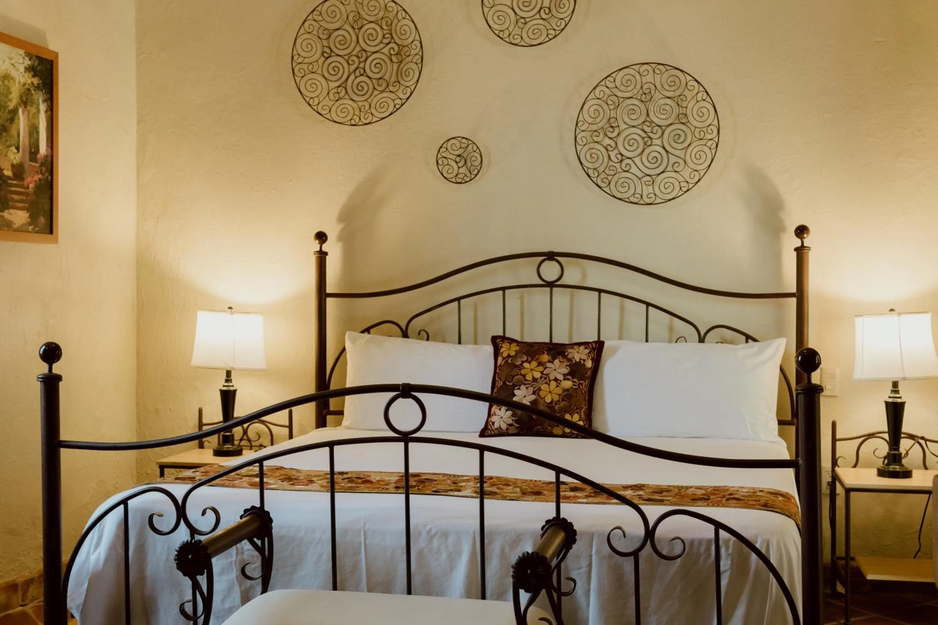 Bed in Hacienda San Nicolas de las Fuentes