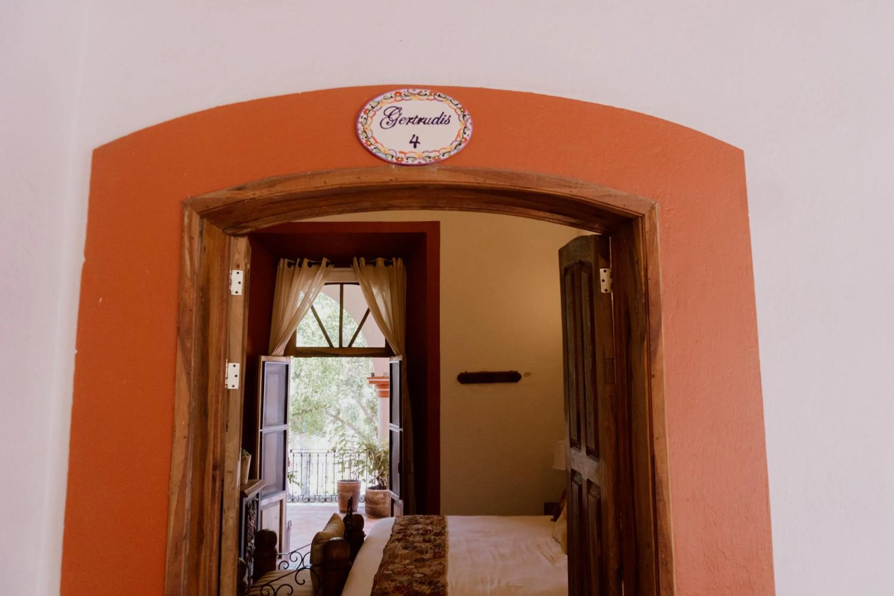 Bed in Hacienda San Nicolas de las Fuentes